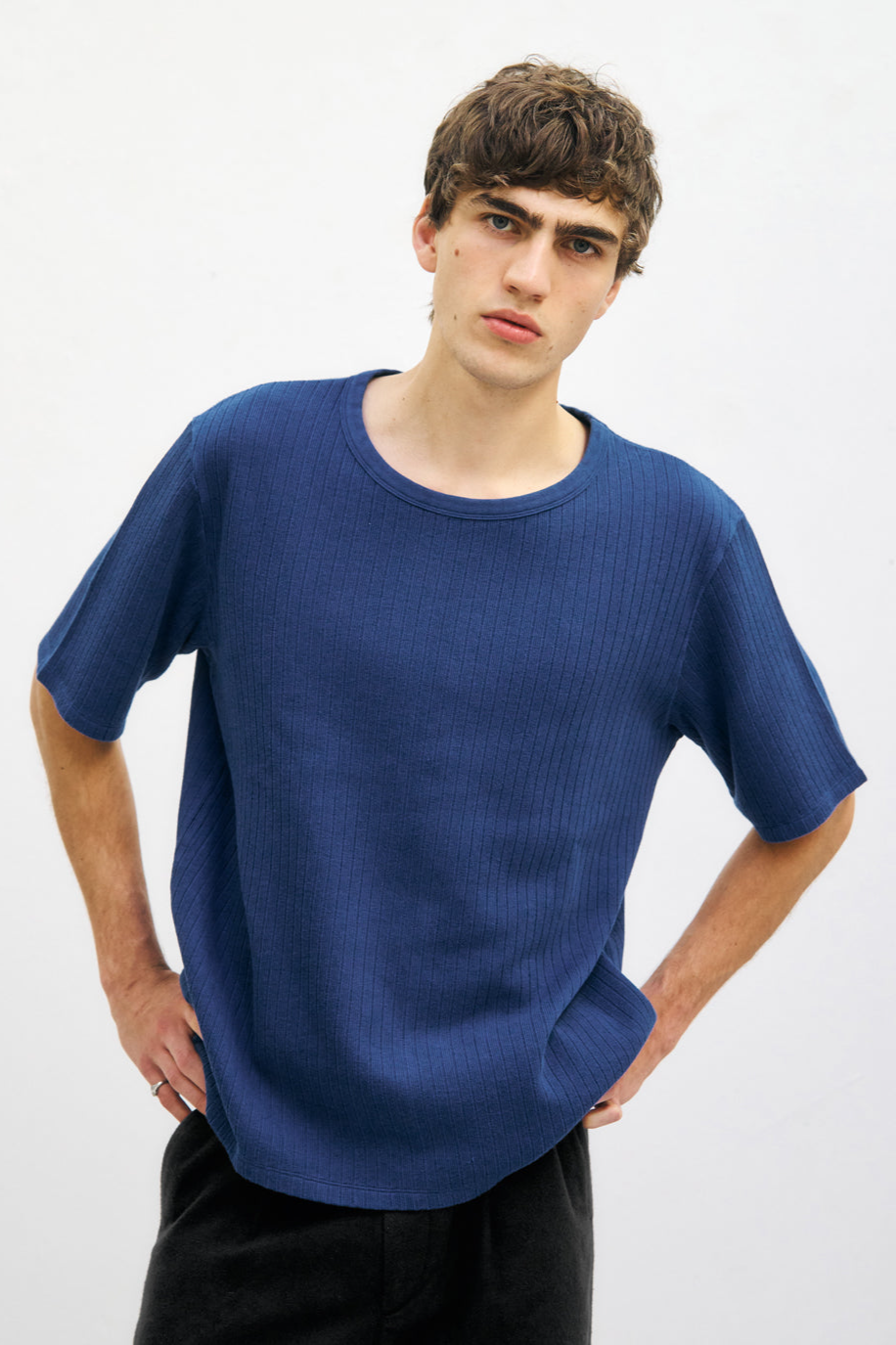 Rotholz Herren vegan T-Shirt Heavy Ribbed KÃ¶nigsblau