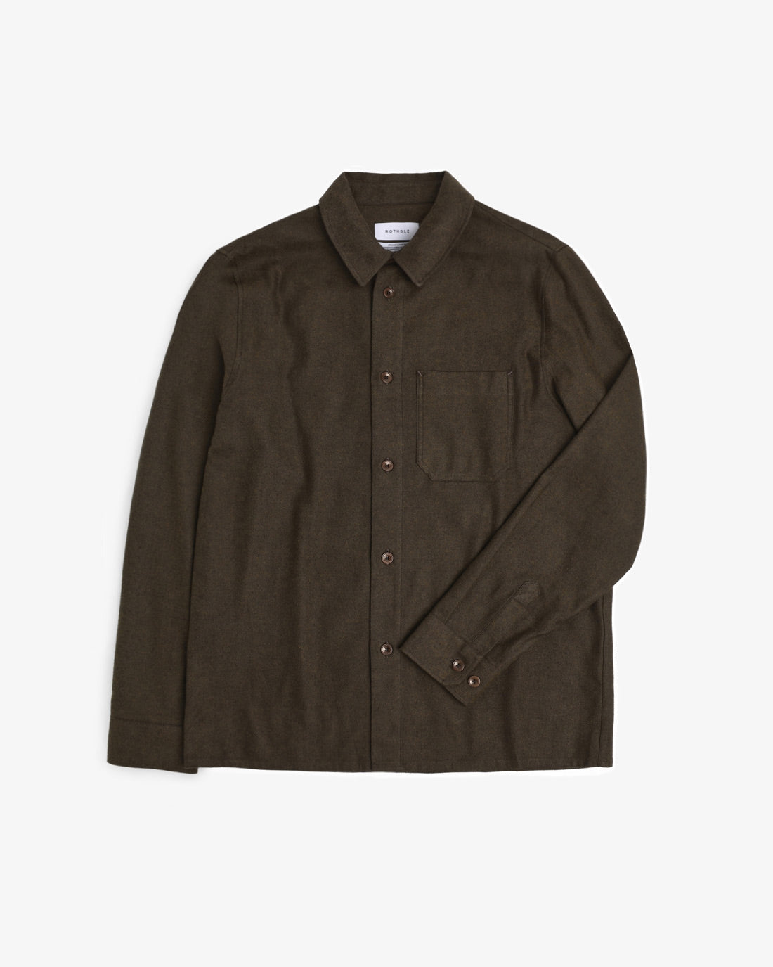 Rotholz men vegan Shirt Flannel Brown