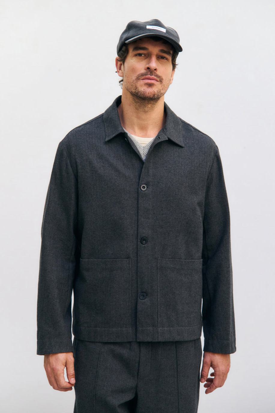 Image of Rotholz mannen vegan Jas Herringbone Grijs