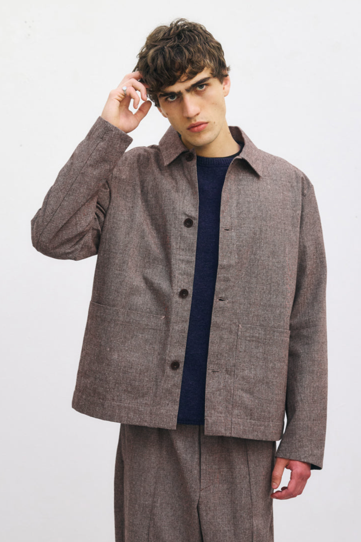 Image of Rotholz mannen vegan Jas Canvas Bruin