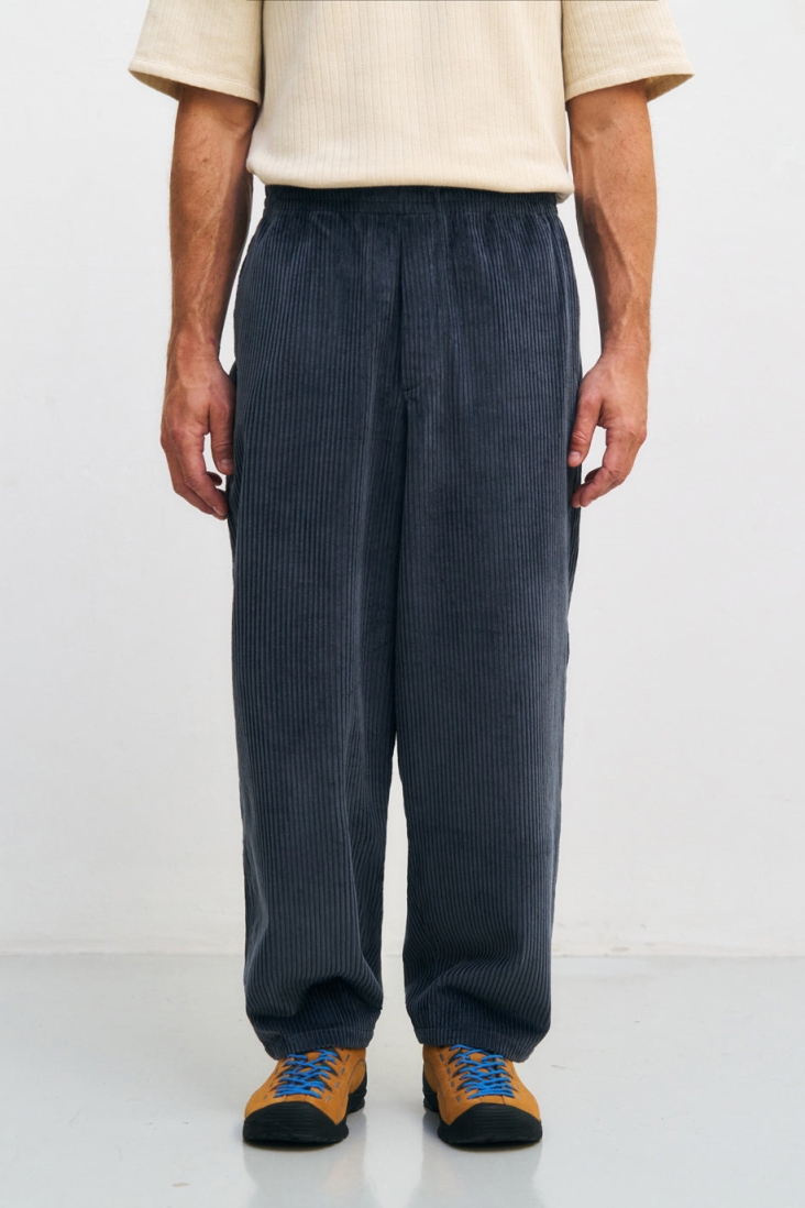 Image of Rotholz mannen vegan Broek Breed Koord Blauw