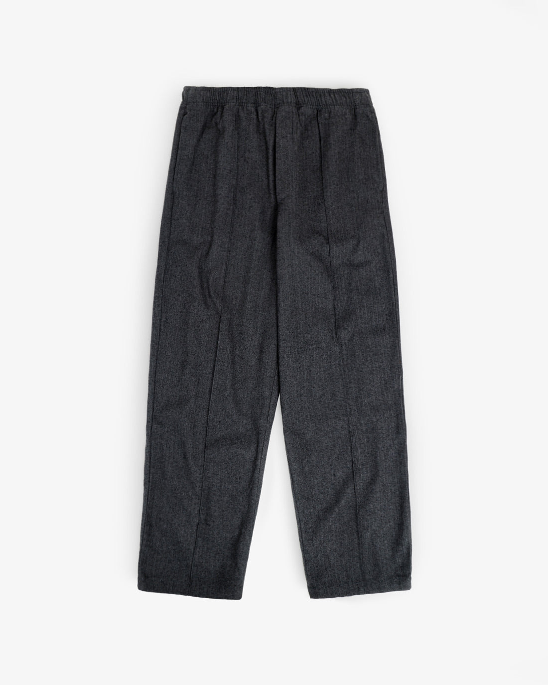 Rotholz men vegan Pants Wide Pleated Herringbone Grey
