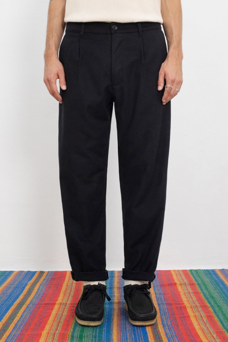 Image of Rotholz mannen vegan Broek Flanel Everyday Zwart