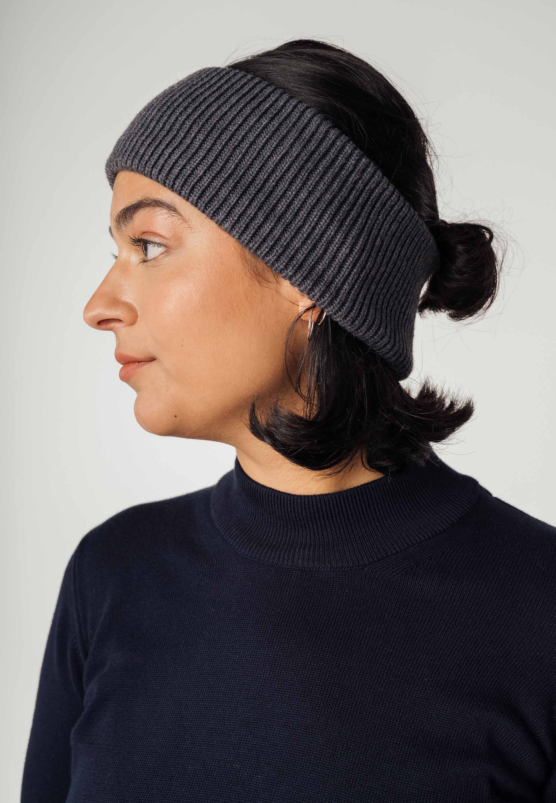 MELA womens vegan Headband Unisex Kiron Anthracite Melange