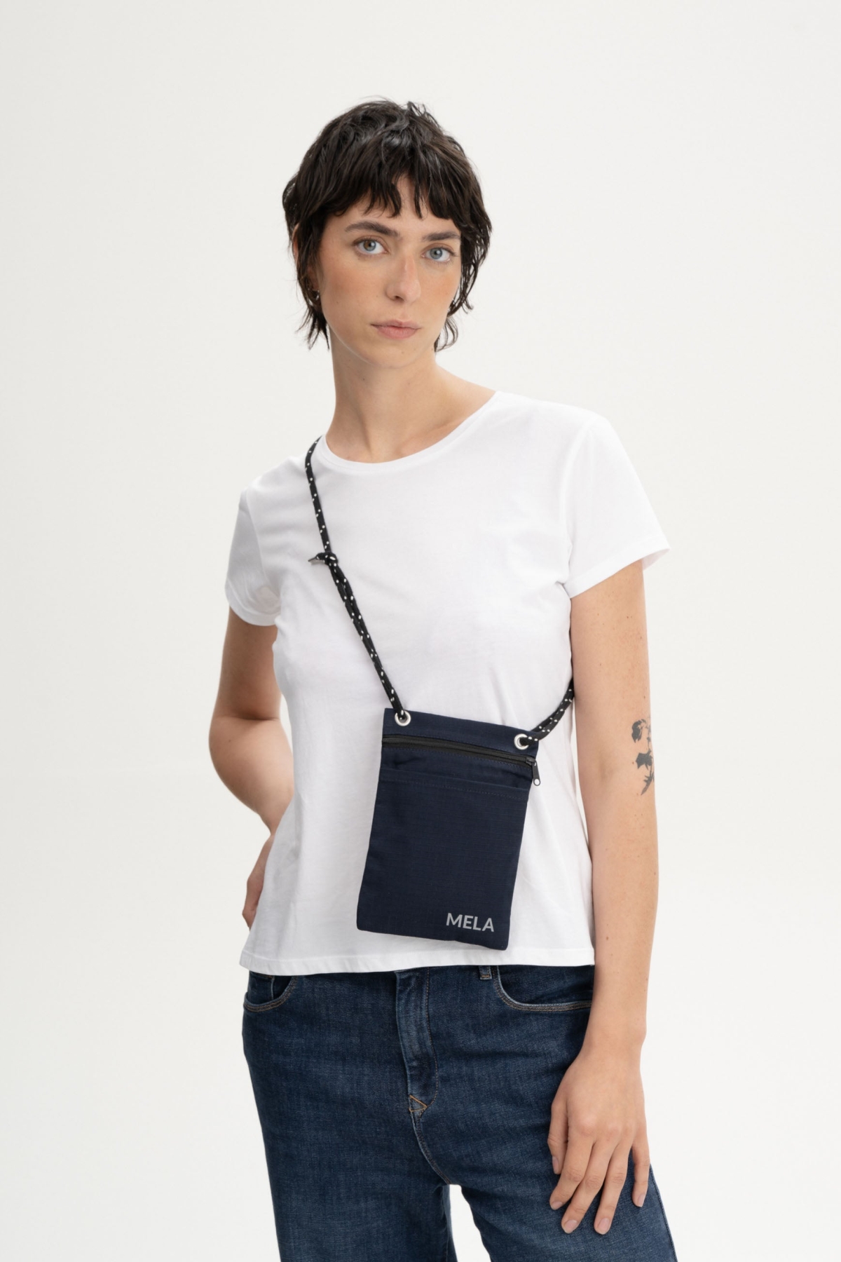 MELA womens vegan Bag Saanvi Ripstop Navy
