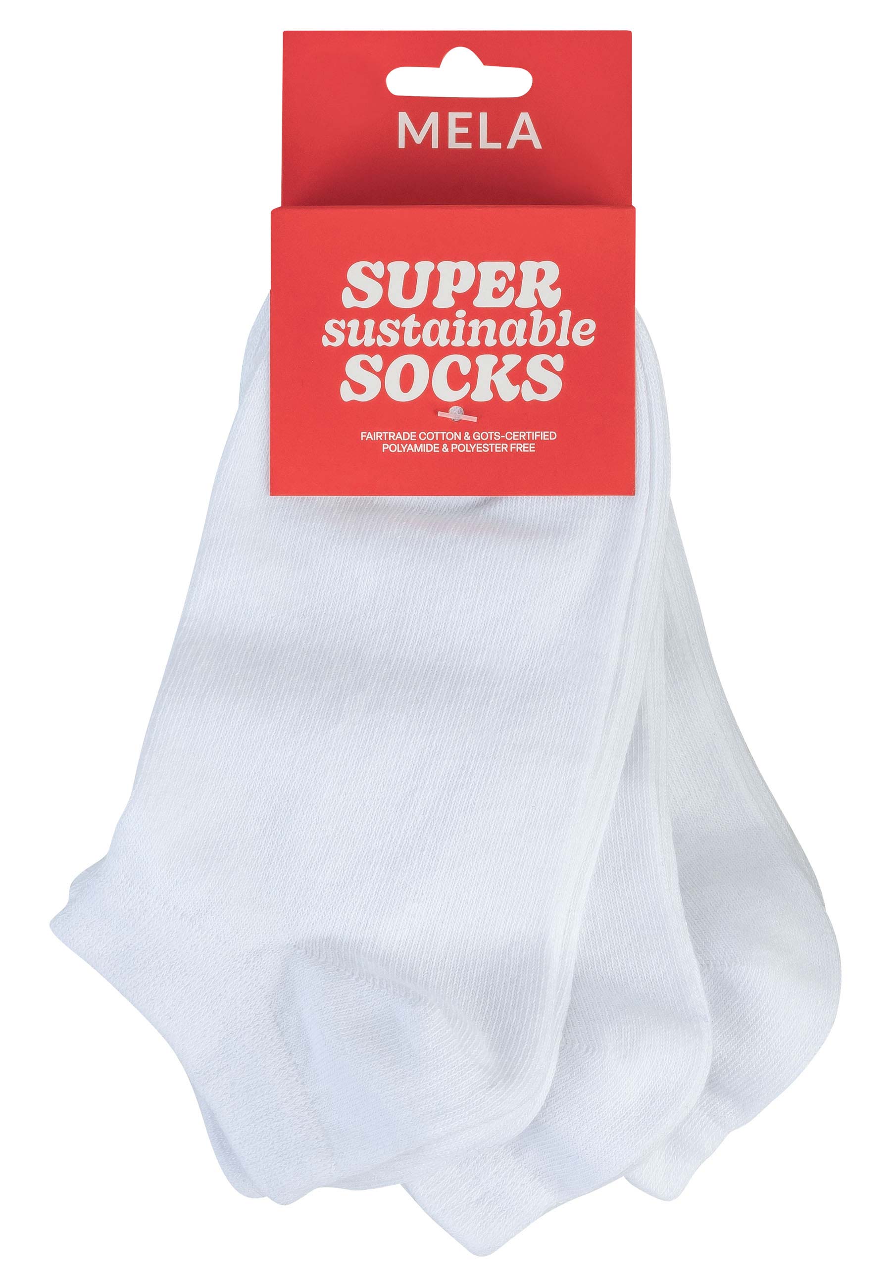 MELA men vegan Multipack 6x Sneaker Socks White