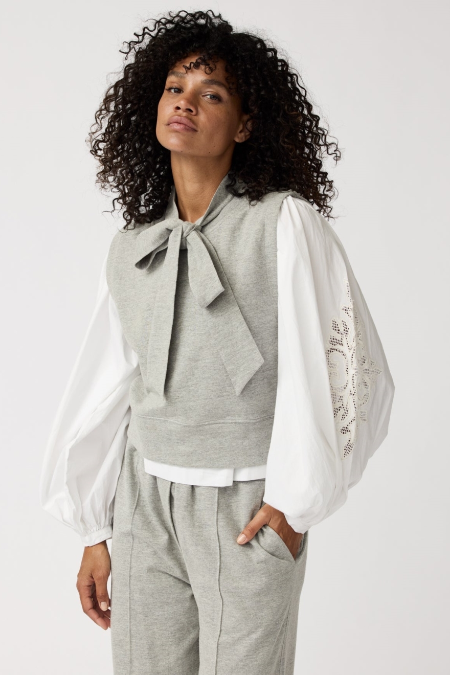 Alchemist Damen vegan Pullover Ã„rmellos Alice Grau Melange