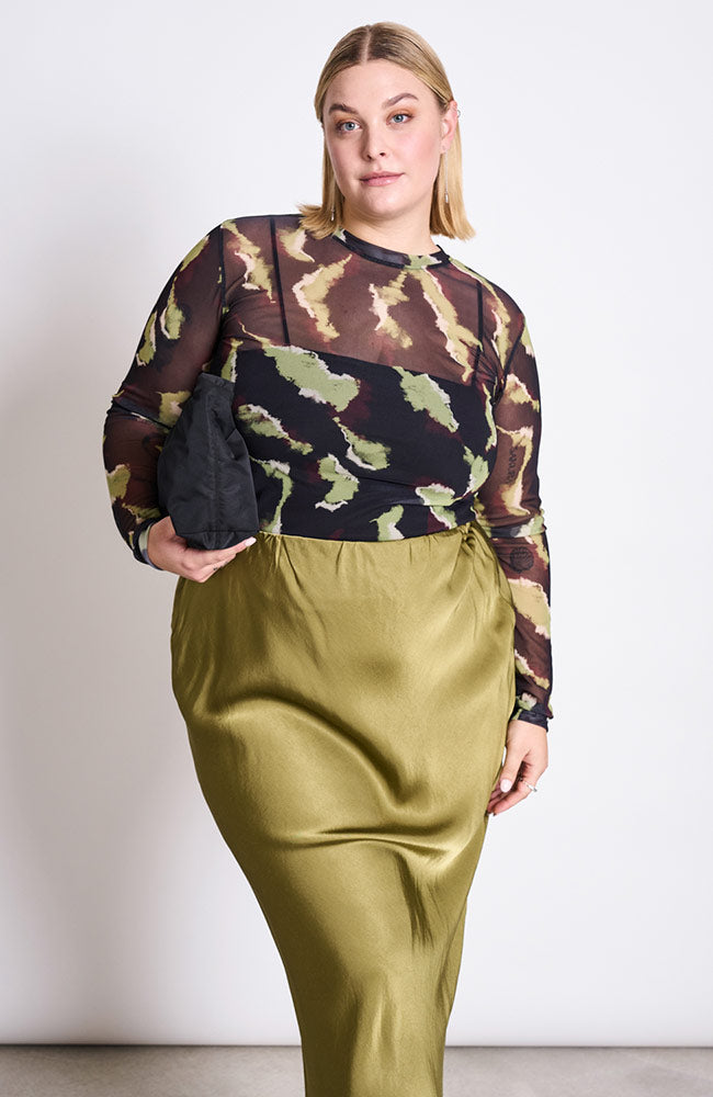 JAN N JUNE JAN 'N JUNE Damen vegan Top Longsleeve Dora Mossfire GrÃ¼n
