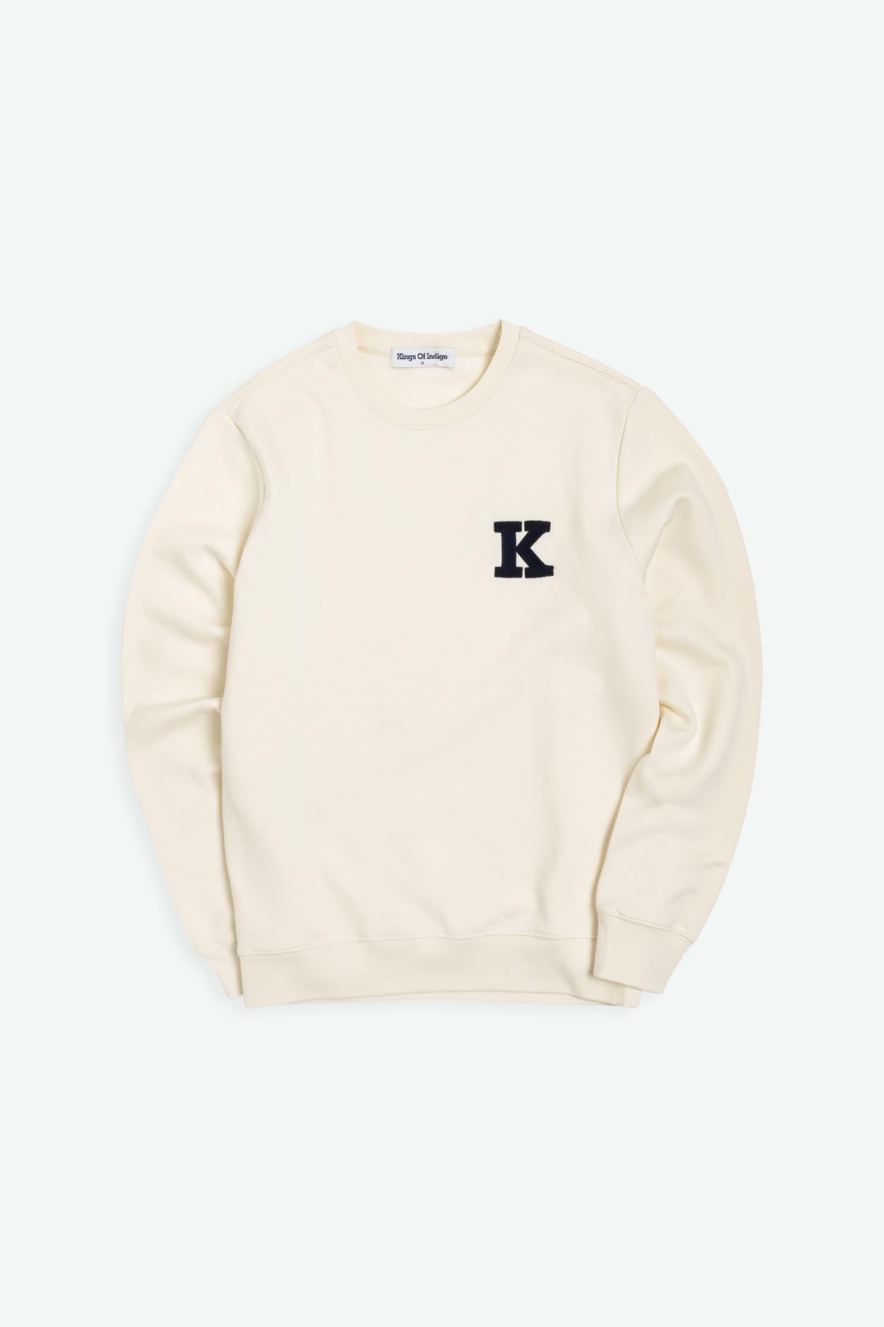 Kings of Indigo men vegan Sweatshirt Stephen Cloud Dancer White