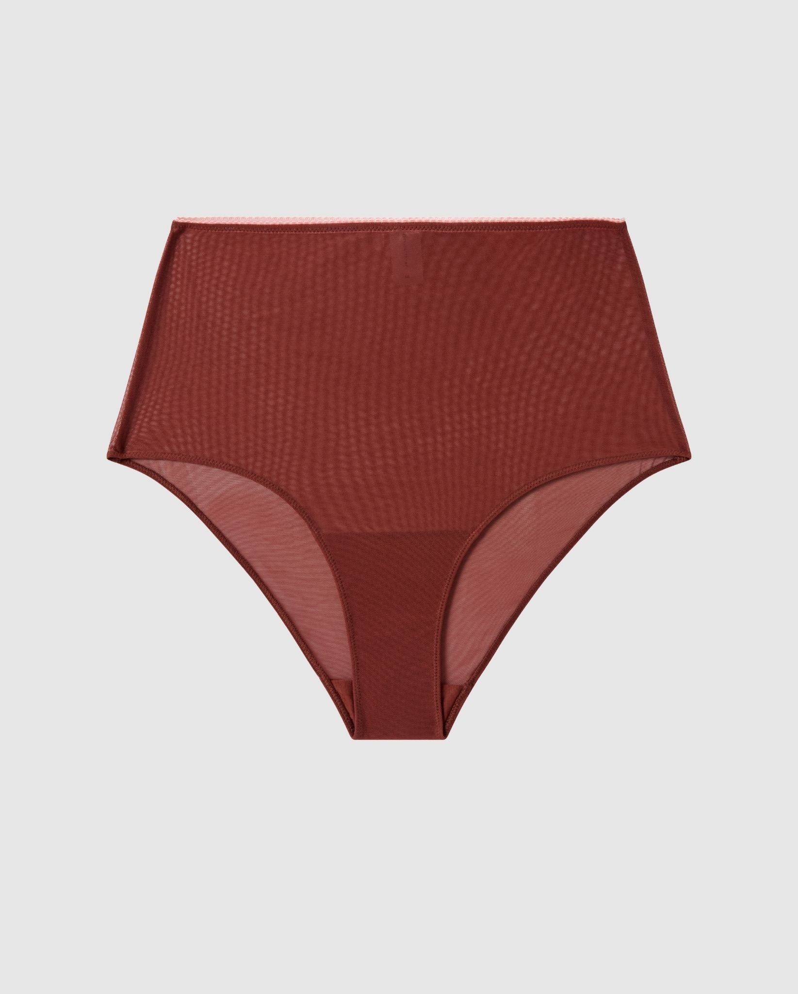 Understatement womens vegan Briefs Mesh Highwaist Rust