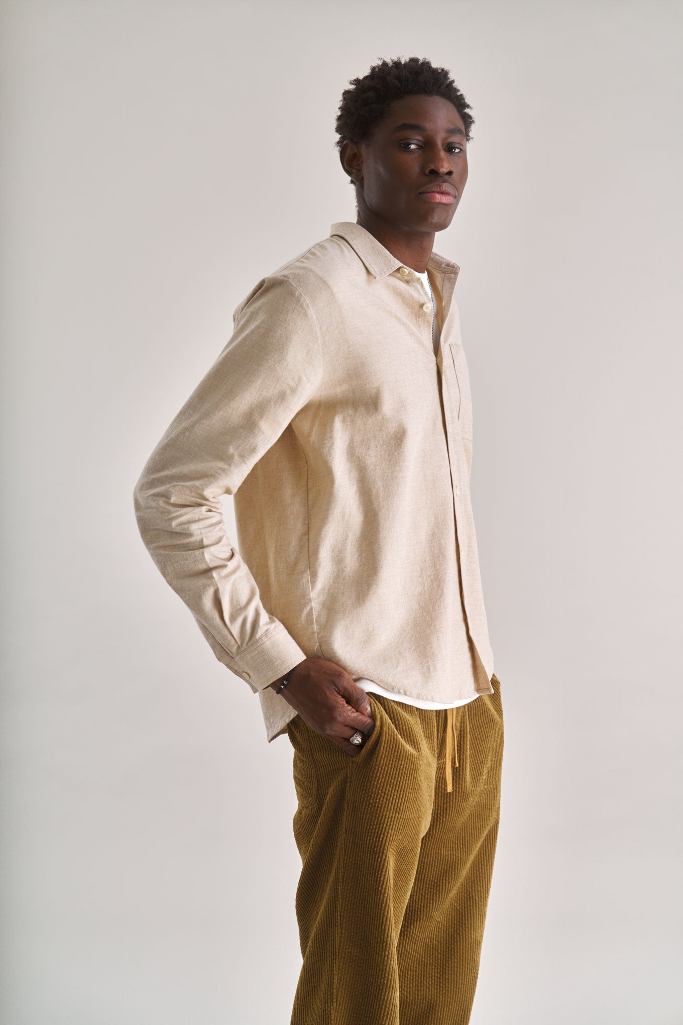 KOMODO men vegan Shirt Spectre Sand