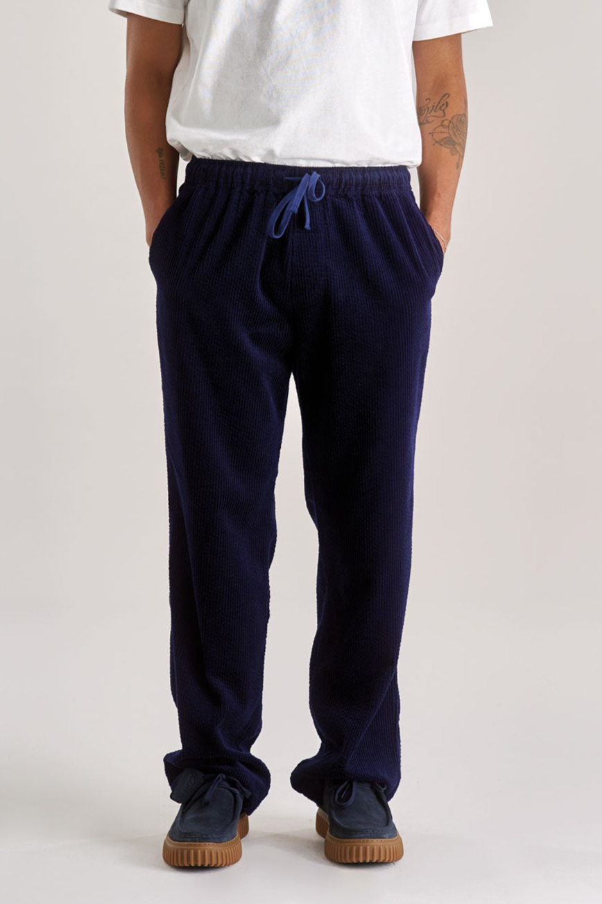 Image of KOMODO mannen vegan Broek Luke Cord Marineblauw