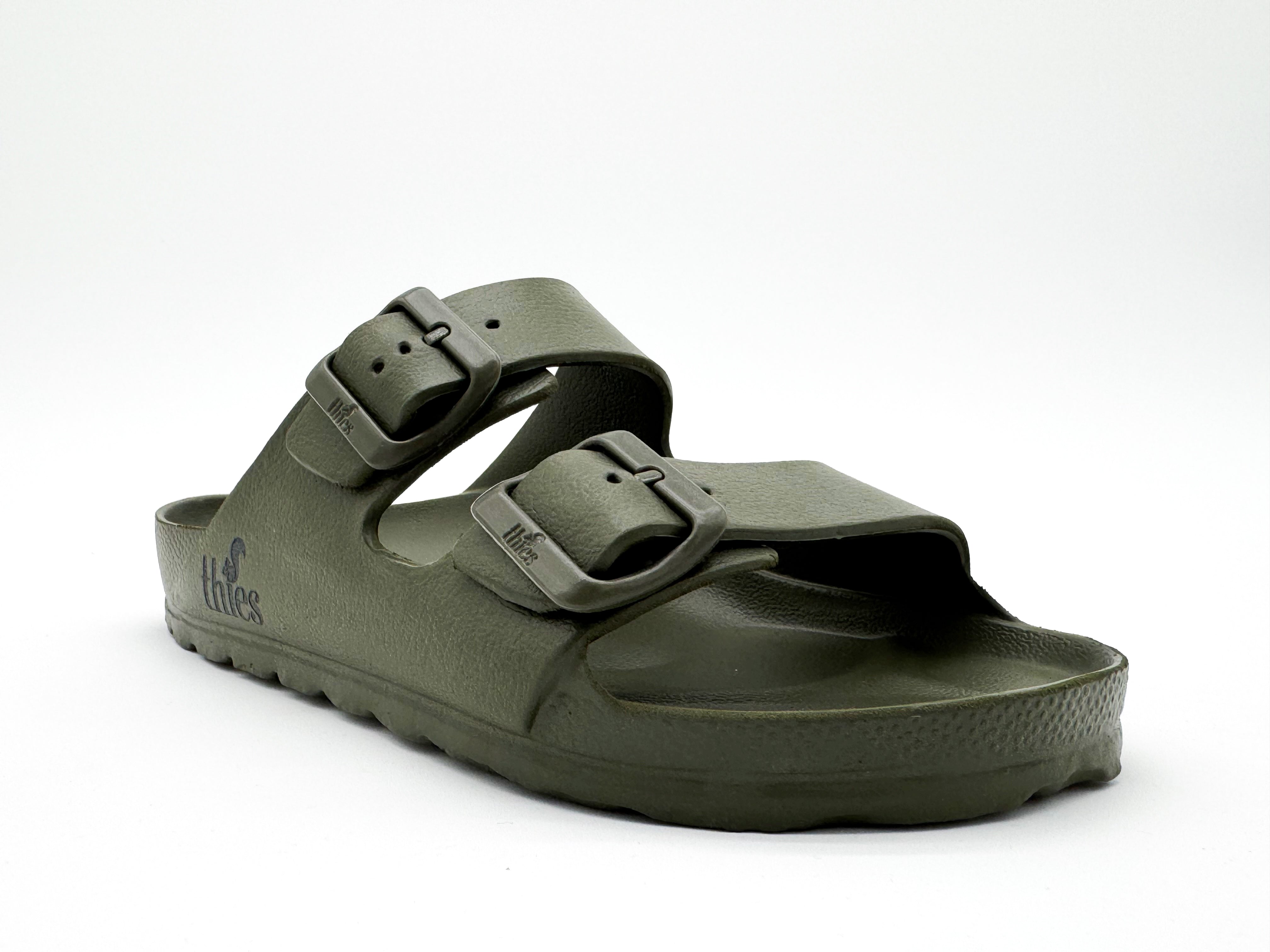 thies Sandalen Ecofoam Olijfgroen