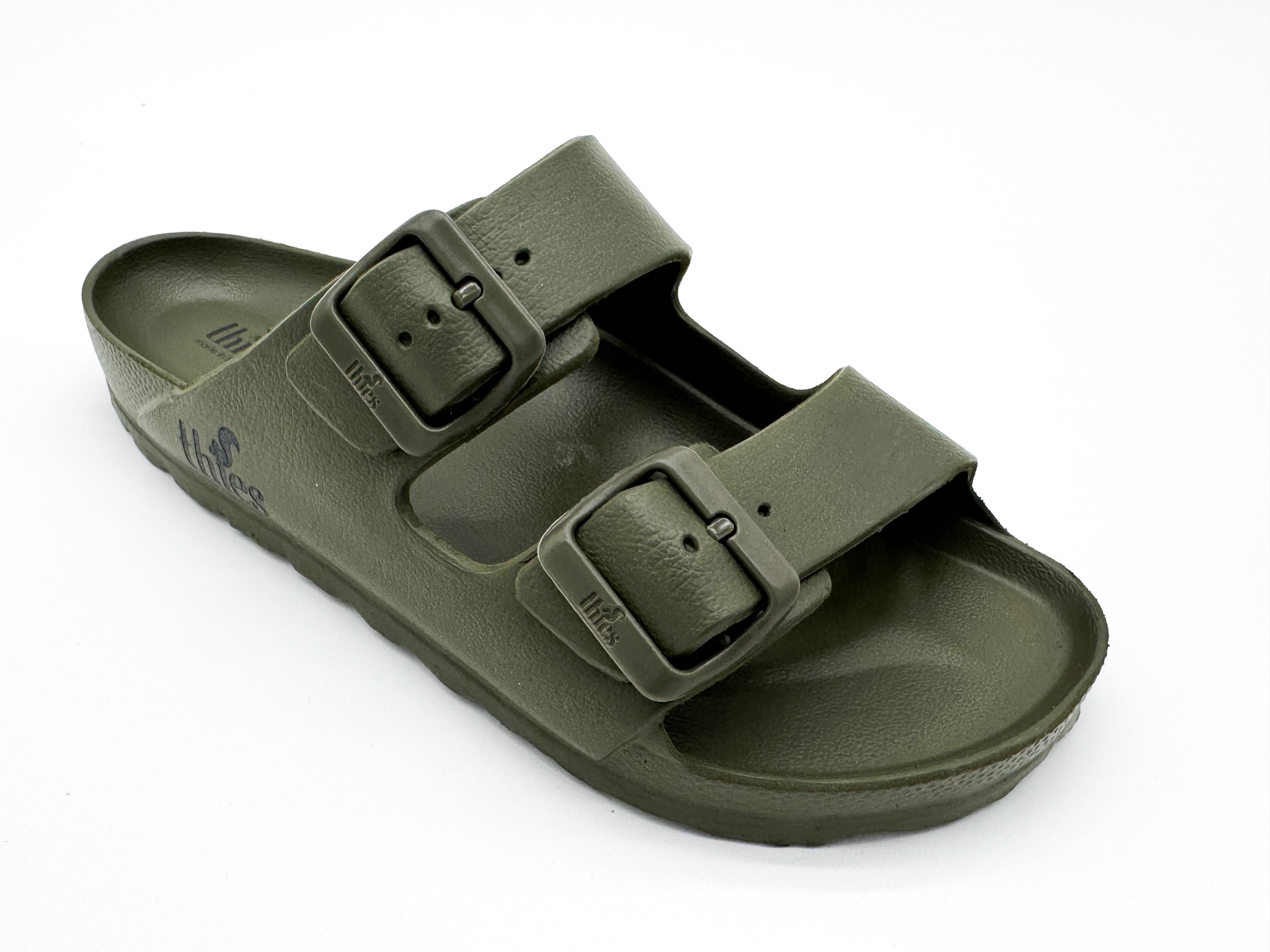 thies Sandalen Ecofoam Olijfgroen