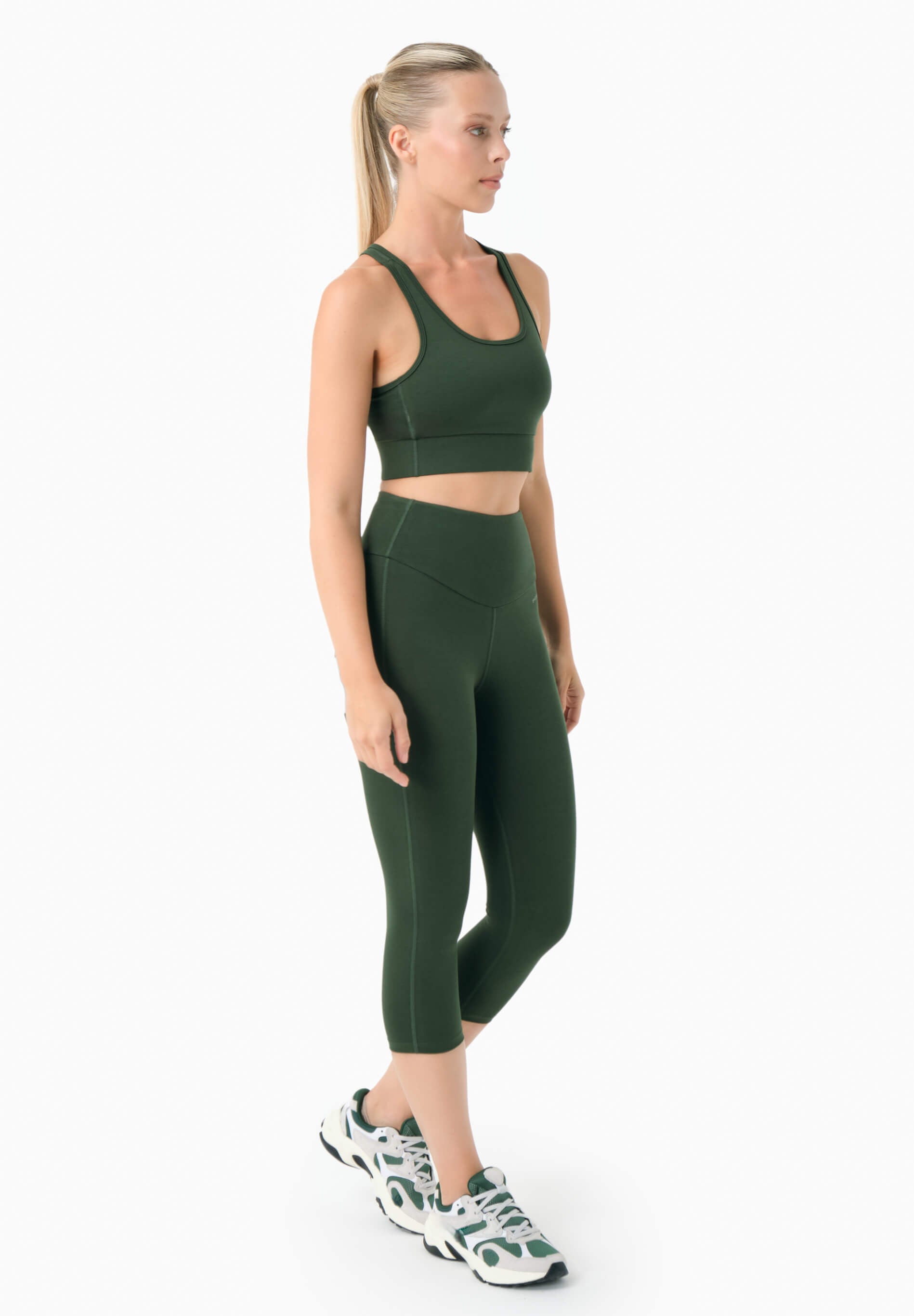 ORGANICATION womens vegan Leggings Capri Lissa Amazon Green