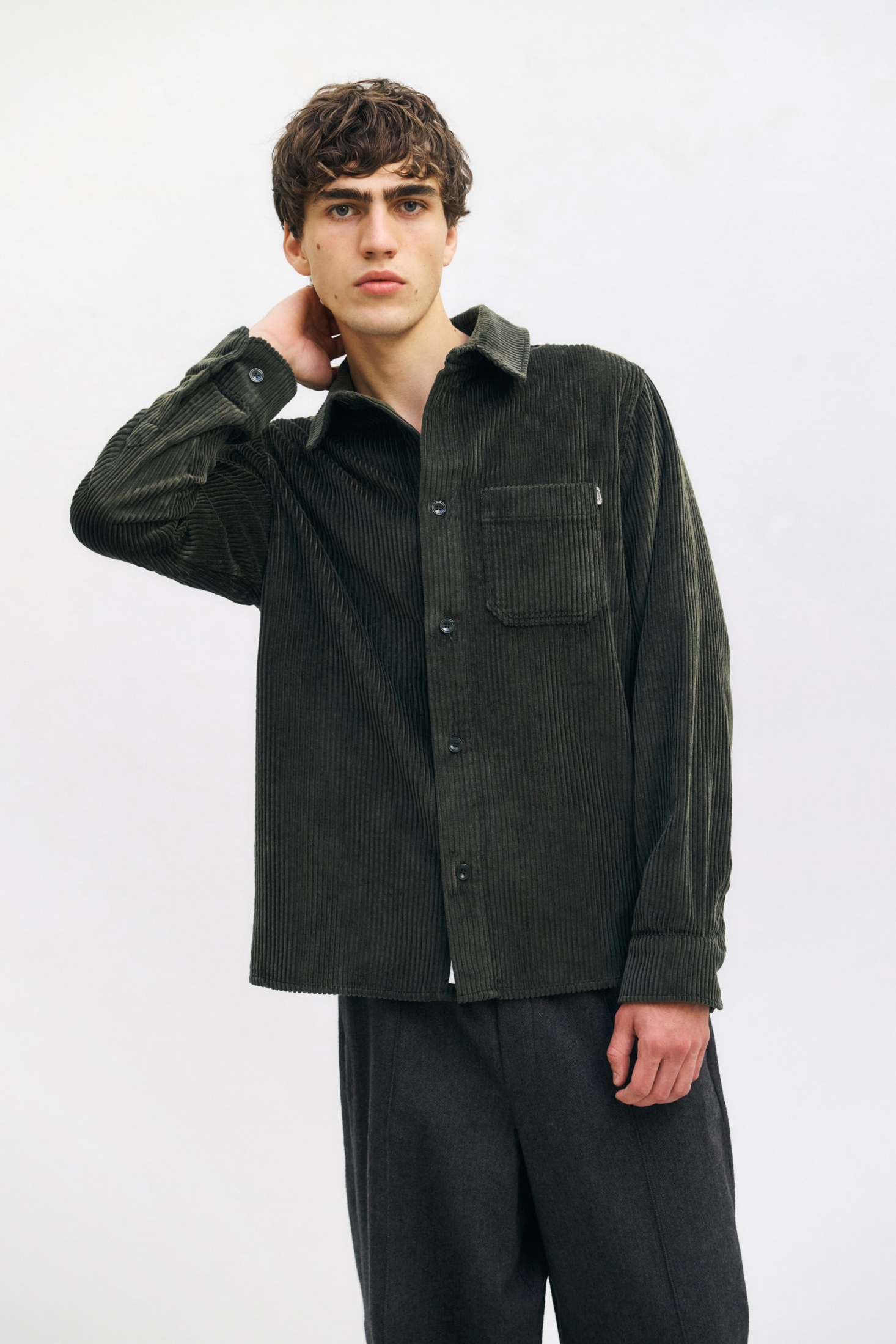 Rotholz Herren vegan Shirt Cord DunkelgrÃ¼n