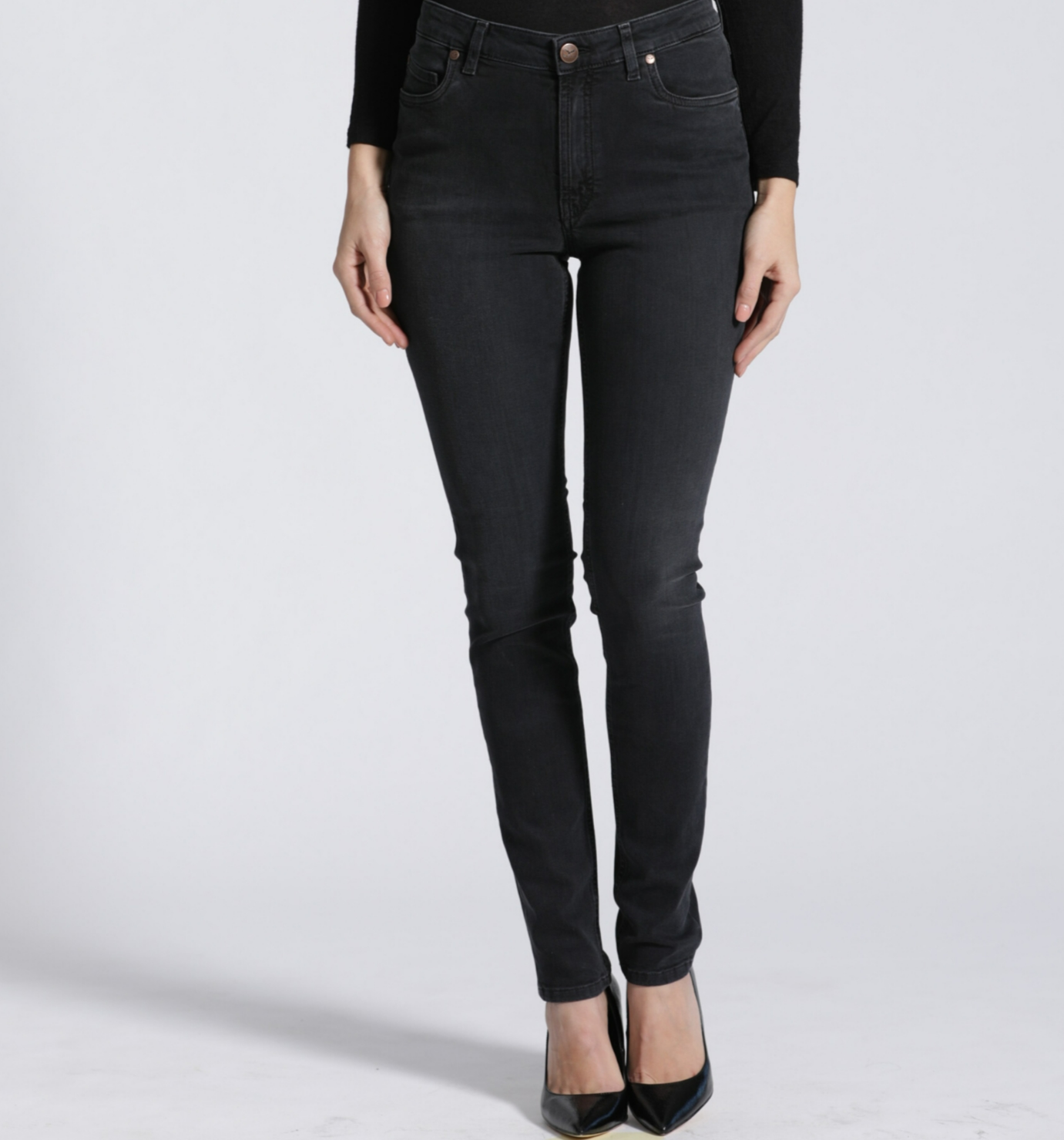 Feuervogl Damen vegan Jeans Skinny Hanna Raven Schwarz