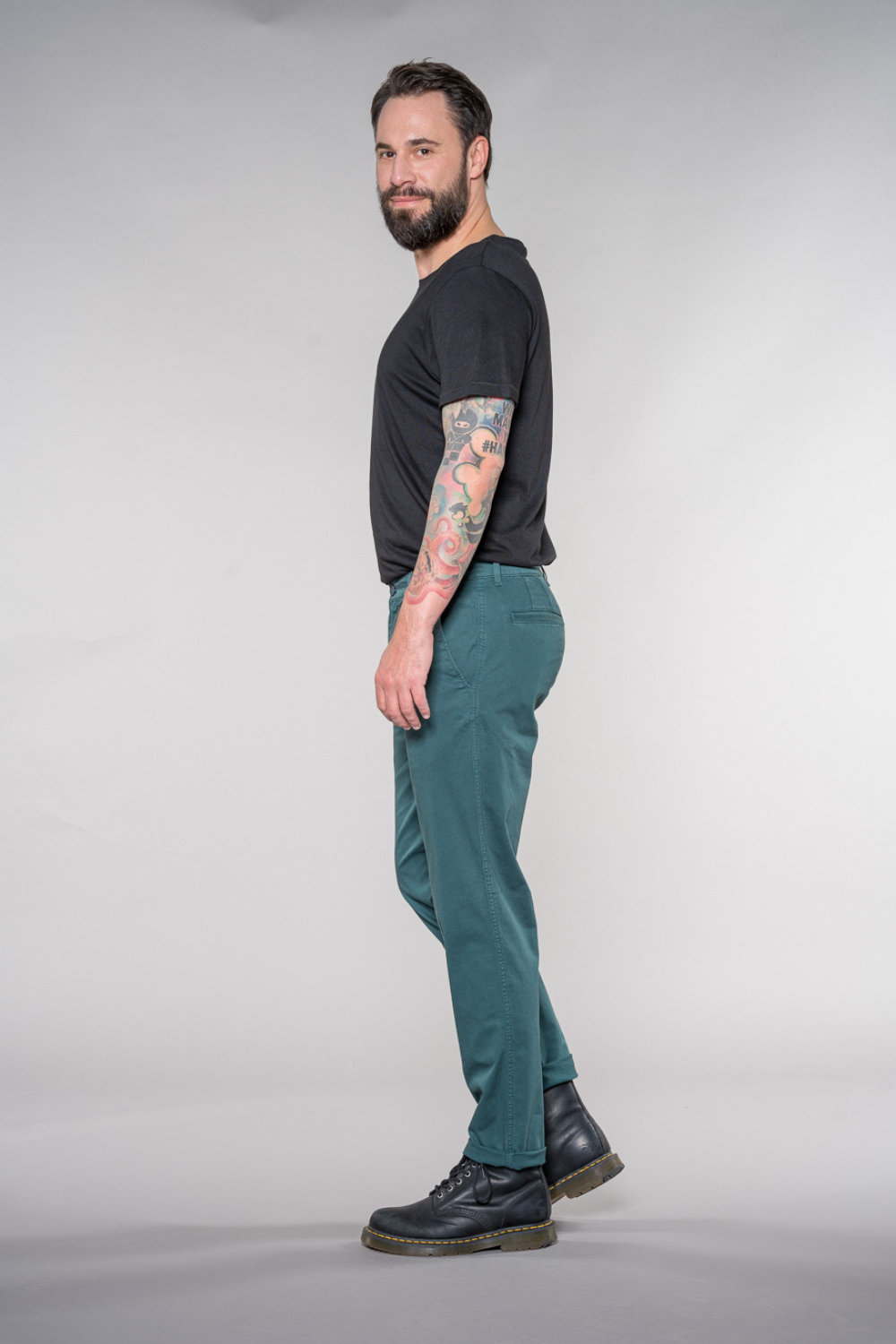 Feuervogl men vegan Chino Pants Lasse Emerald Green