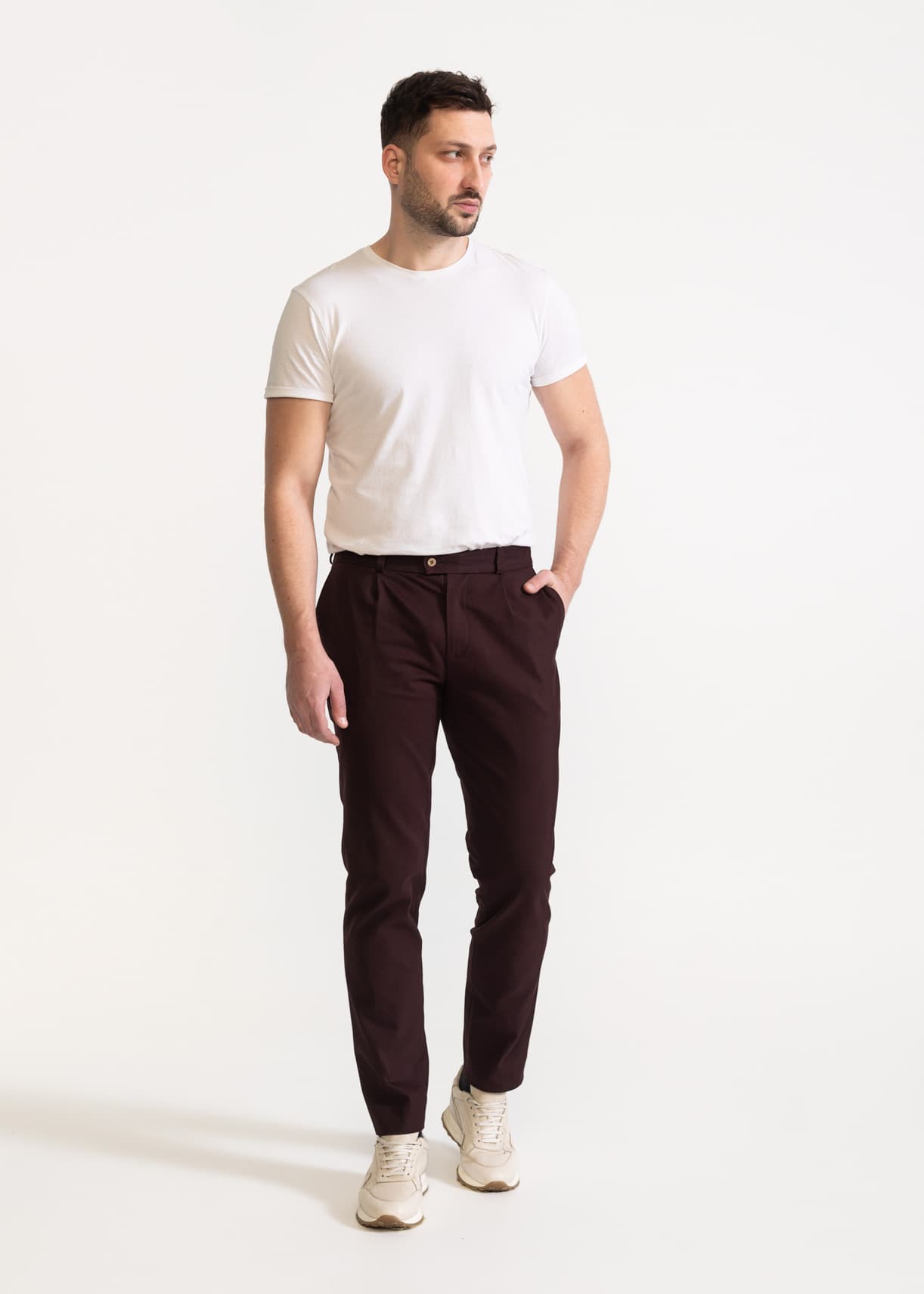 De IONESCU men vegan Pants Chesler Whiskey Brown