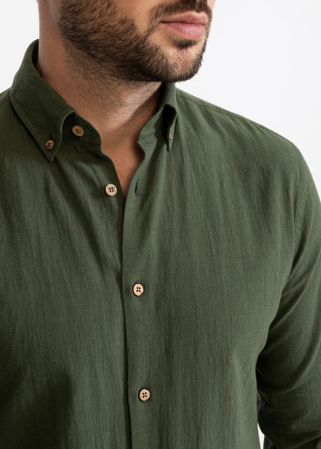 De IONESCU men vegan Shirt Godeanu Forest Green