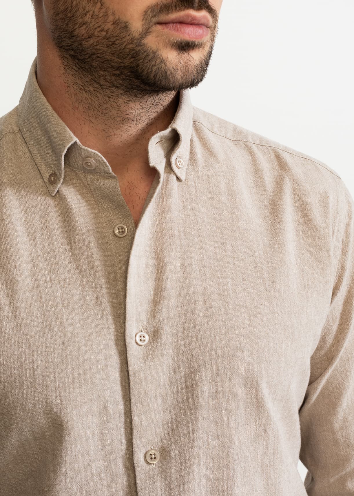 De IONESCU men vegan Shirt Godeanu Beige