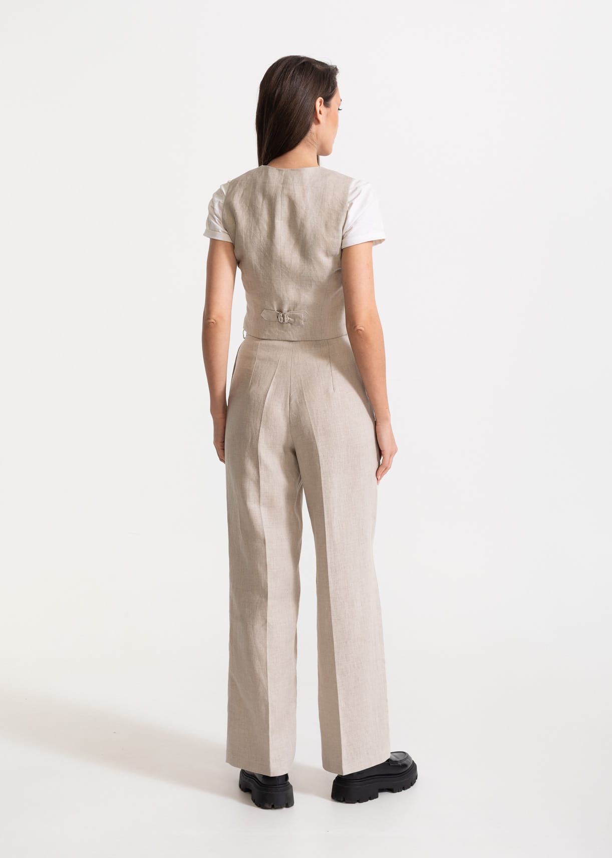 De IONESCU womens vegan Set Figa Linen Beige
