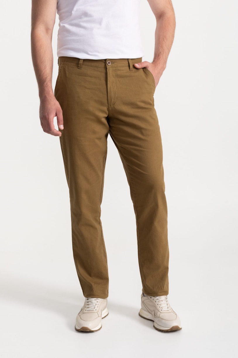 Image of De IONESCU mannen vegan Broek Carpatica Khaki