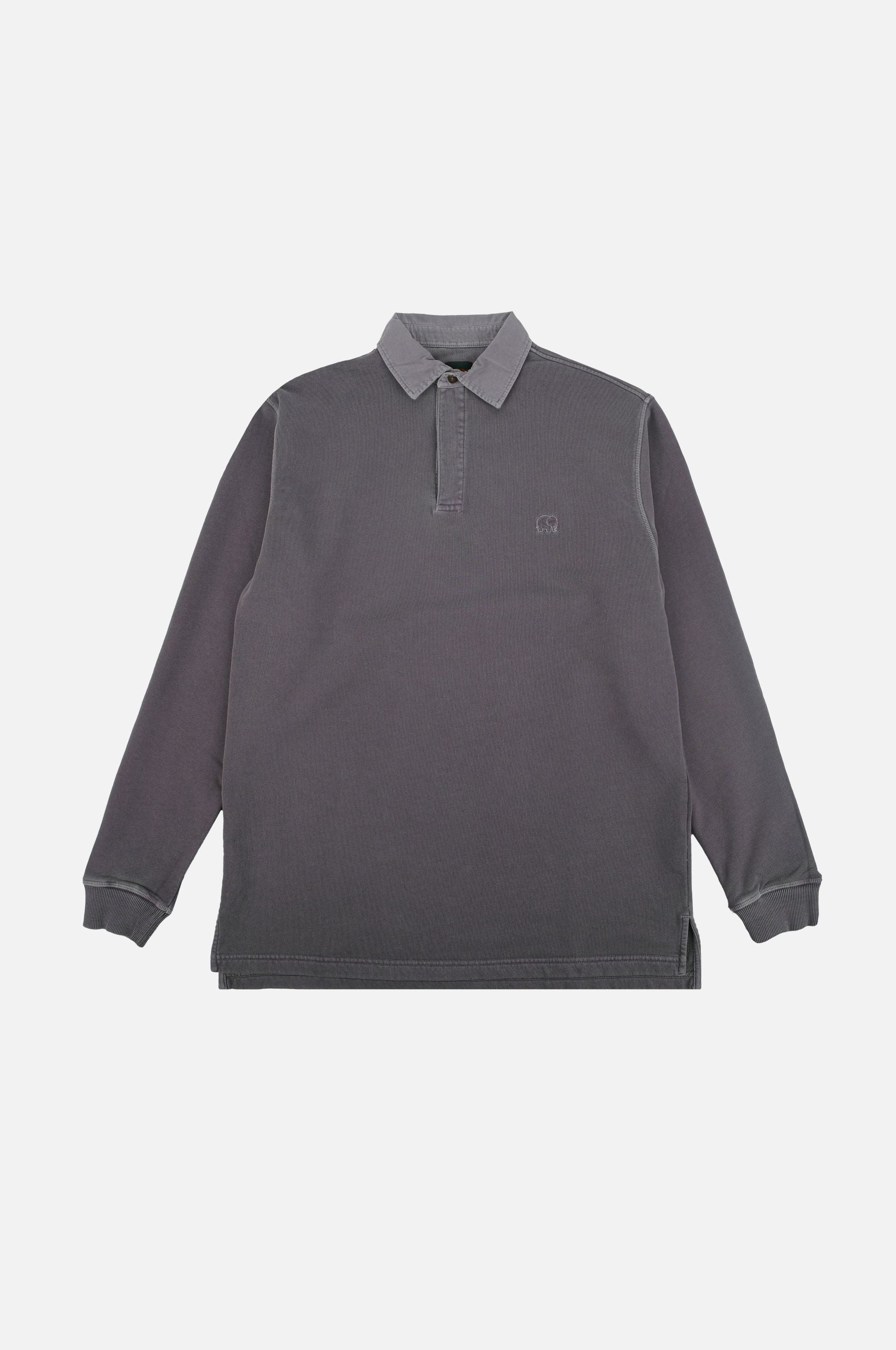 Trendsplant men vegan Sweater Polo Essential Pigment Pewter Grey