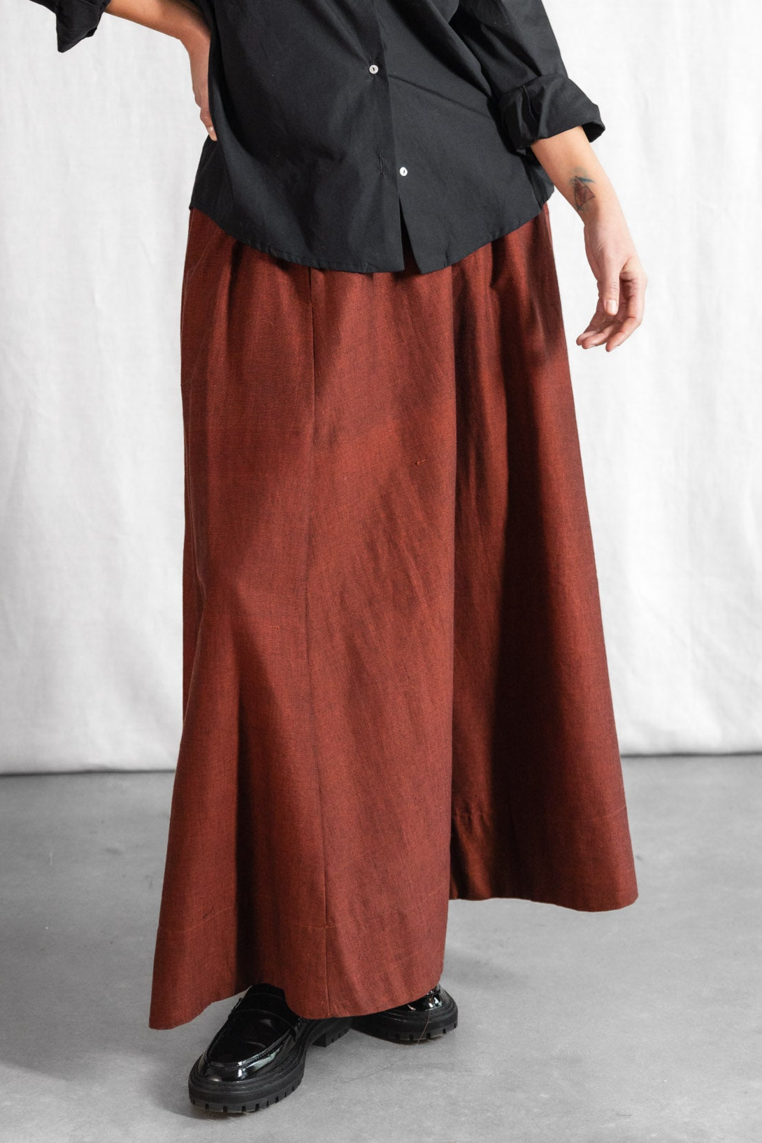 Image of Jyoti Fair Works dames vegan Rok Jharna Rum Raisin Brown