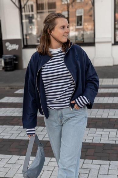 Image of ARMEDANGELS dames vegan Jas Sanchaa Blauw