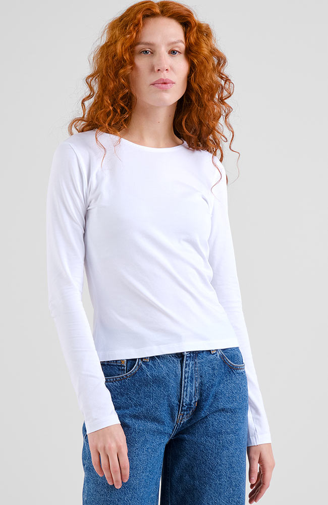 DEDICATED womens vegan Long Sleeve Salmis White
