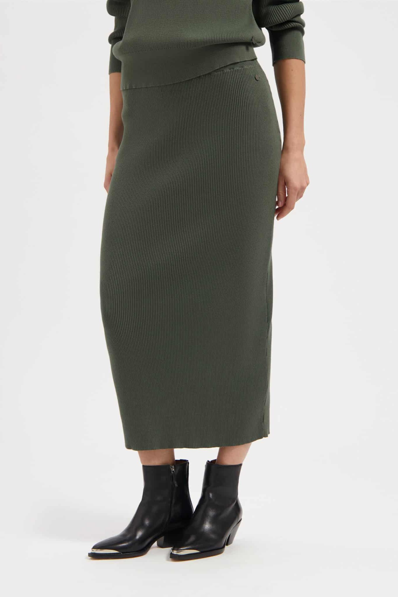 Image of Kuyichi dames vegan Rok Keira Groen