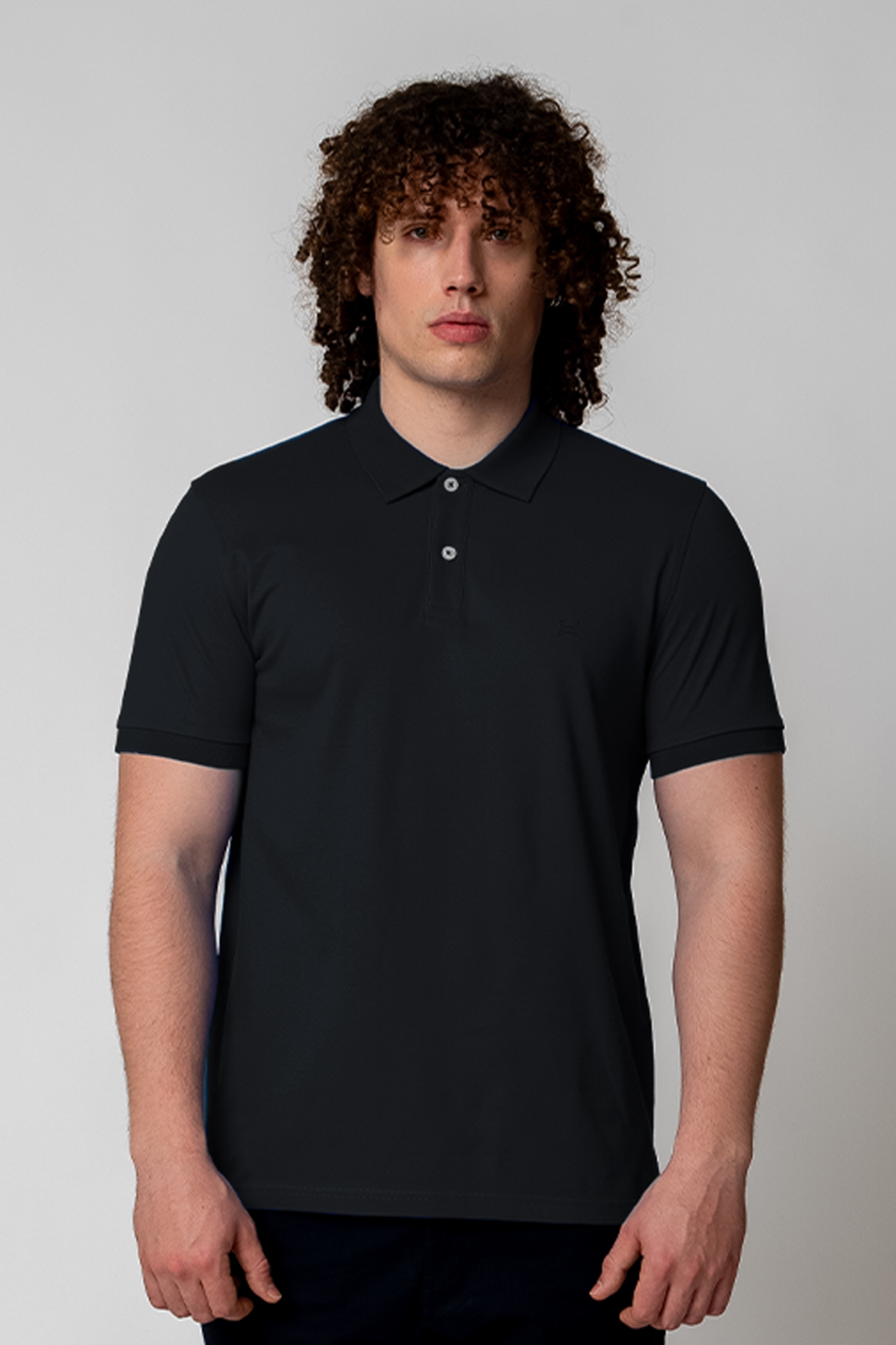 GORG men vegan Polo Shirt Black