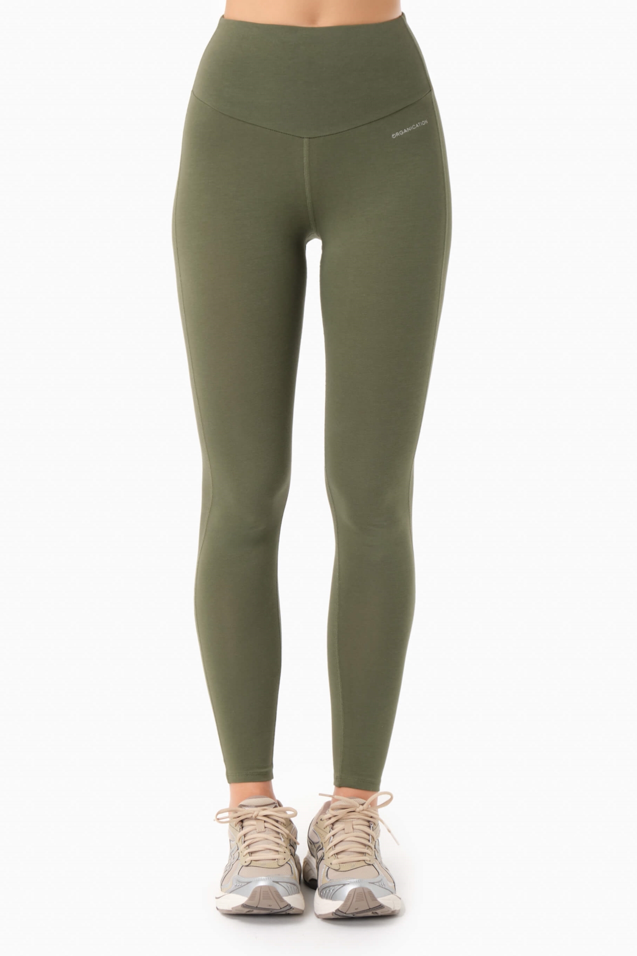 ORGANICATION womens vegan Leggings High Waist Luccy Olive