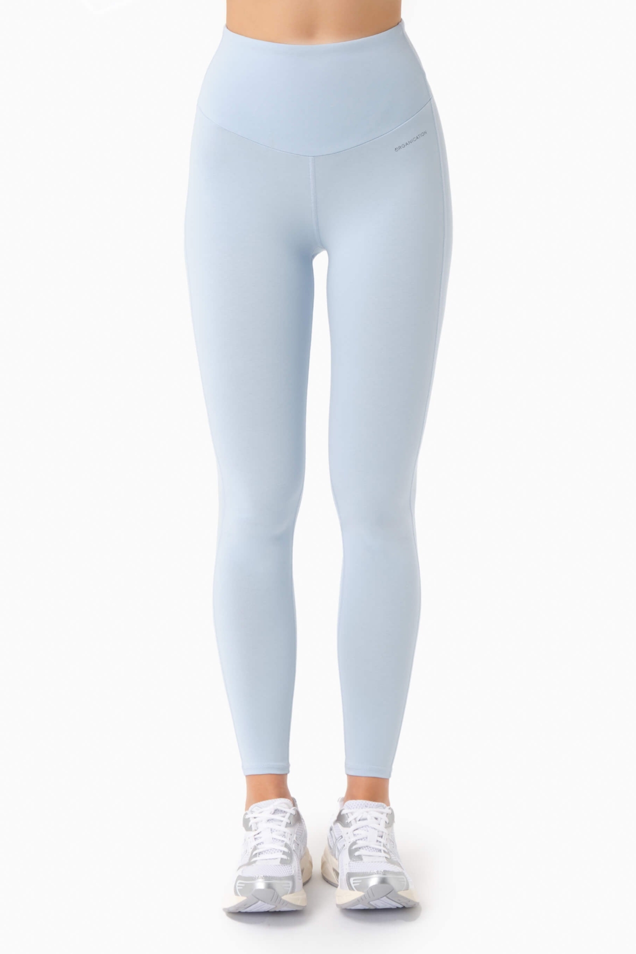 ORGANICATION womens vegan Leggings High Waist Luccy Seashell Blue