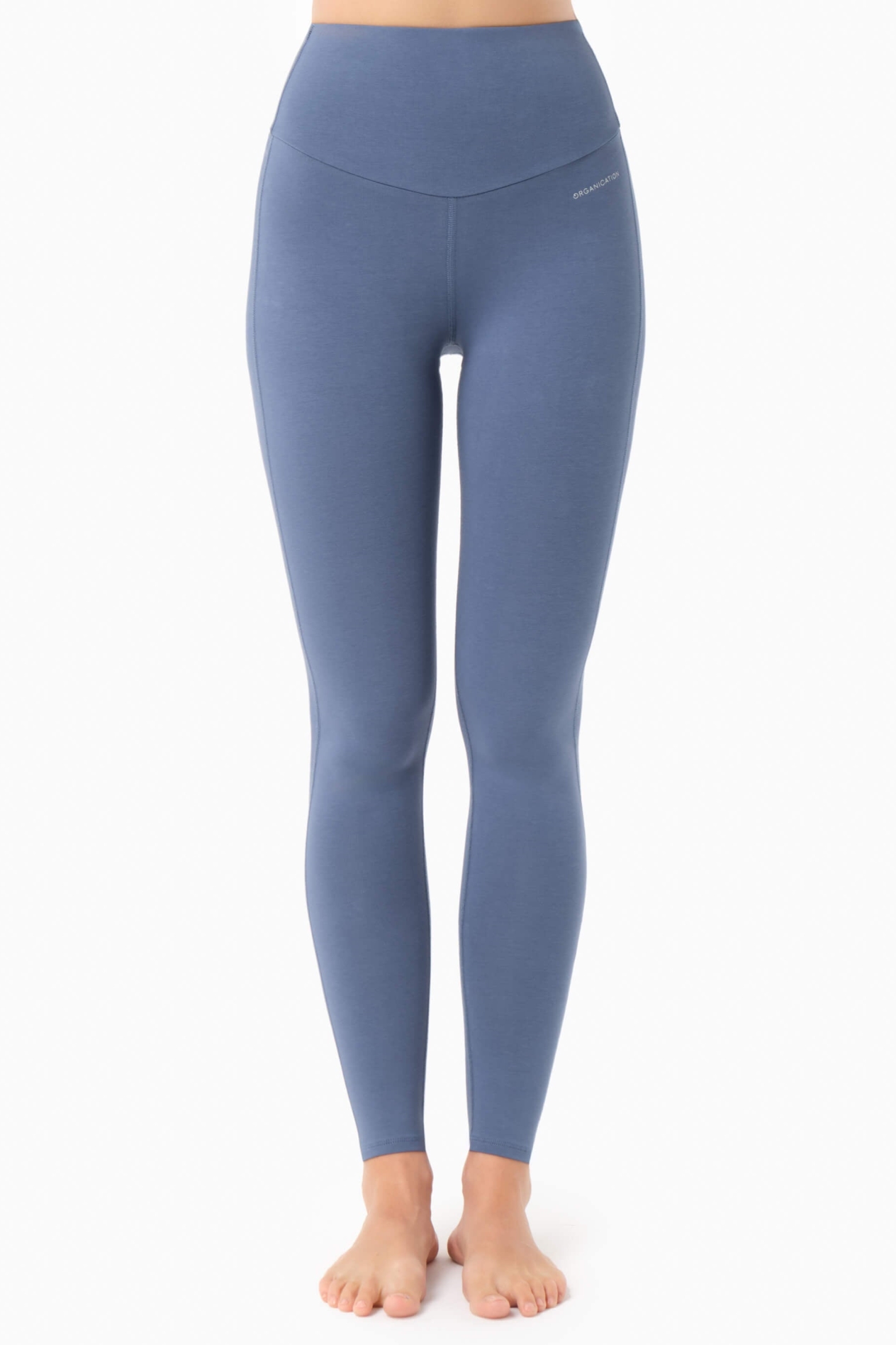 ORGANICATION womens vegan Leggings High Waist Luccy Light Navy