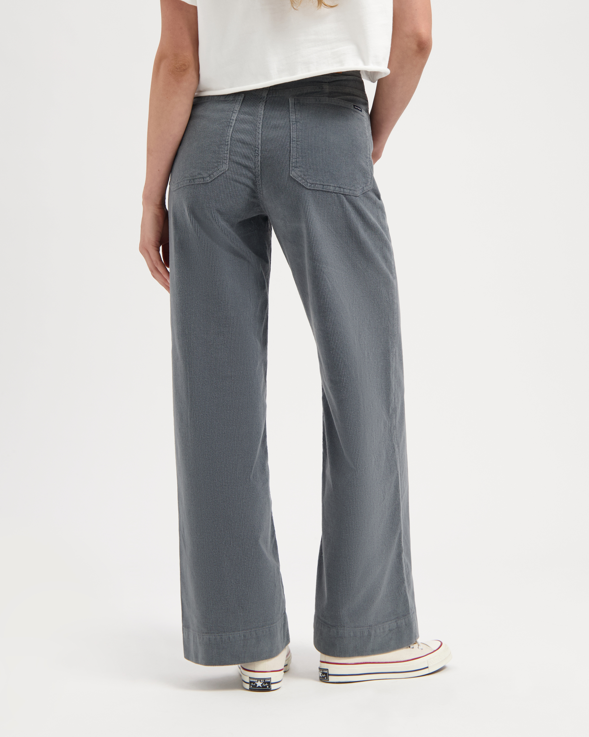 Kuyichi womens vegan Pants Corduroy Farrah Worker Cloud Blue
