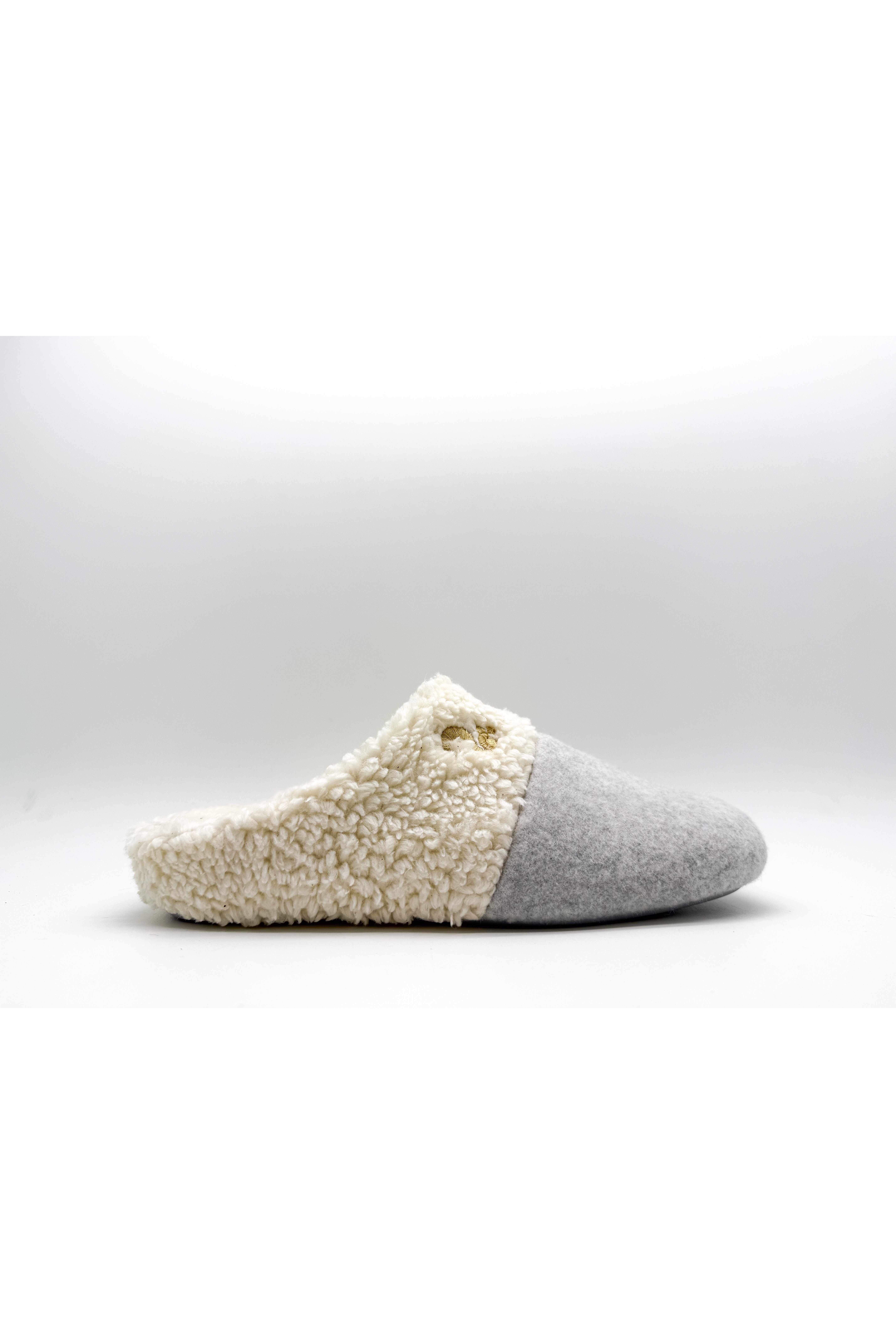 106825 - Damen vegan Hausschuhe Teddy Mix Gray