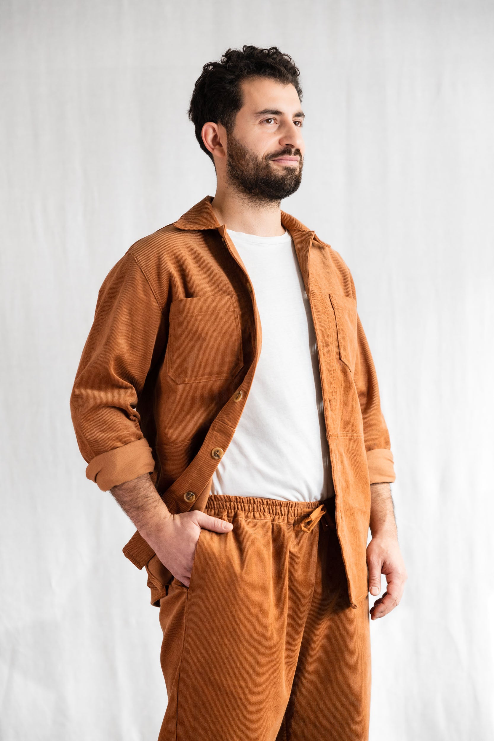 106863 - Herren vegan Hemdjacke Kalagi Zimt