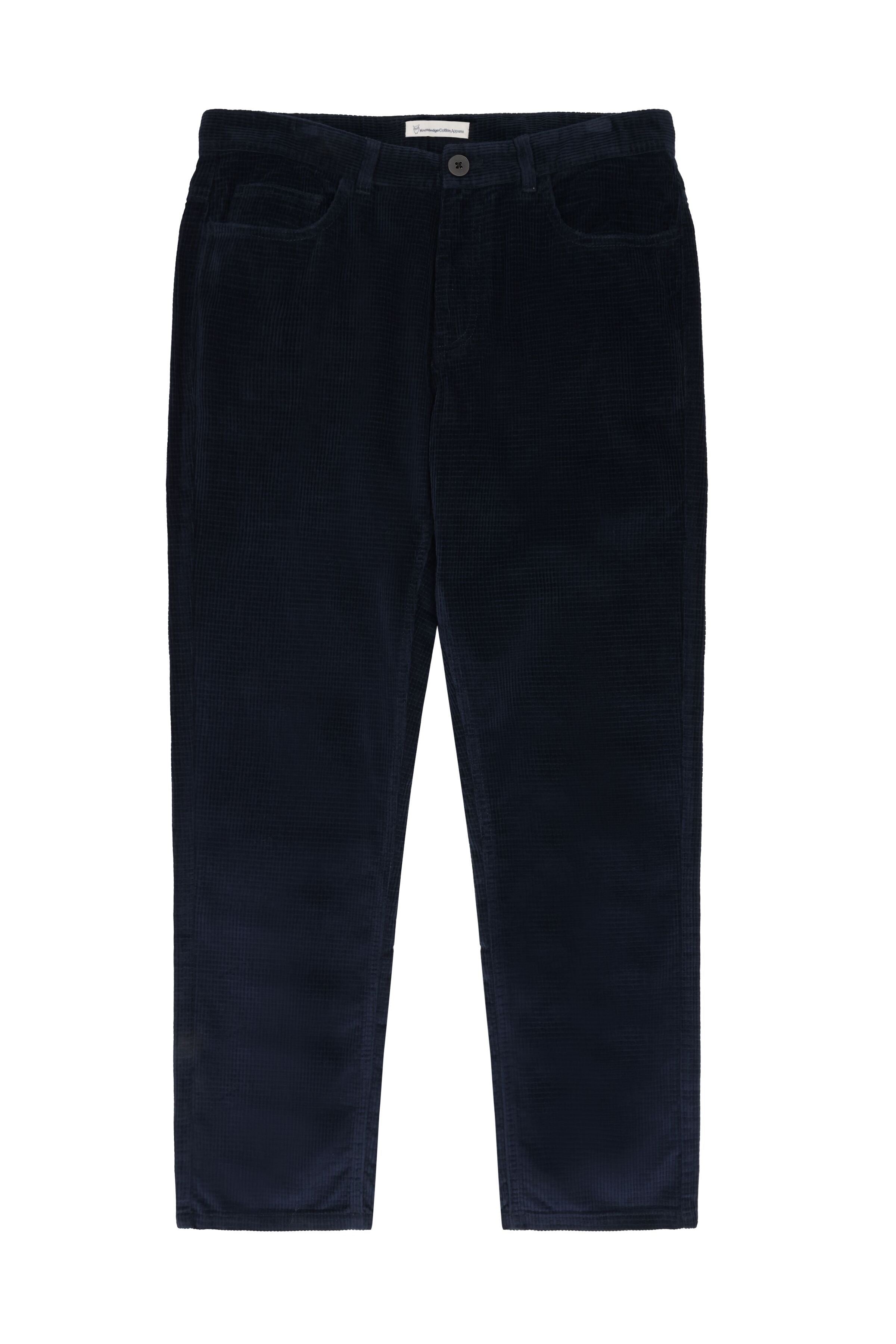 Image of KnowledgeCotton Apparel mannen vegan Broek Corduroy Chuck 5 Pocket Night Sky Navy