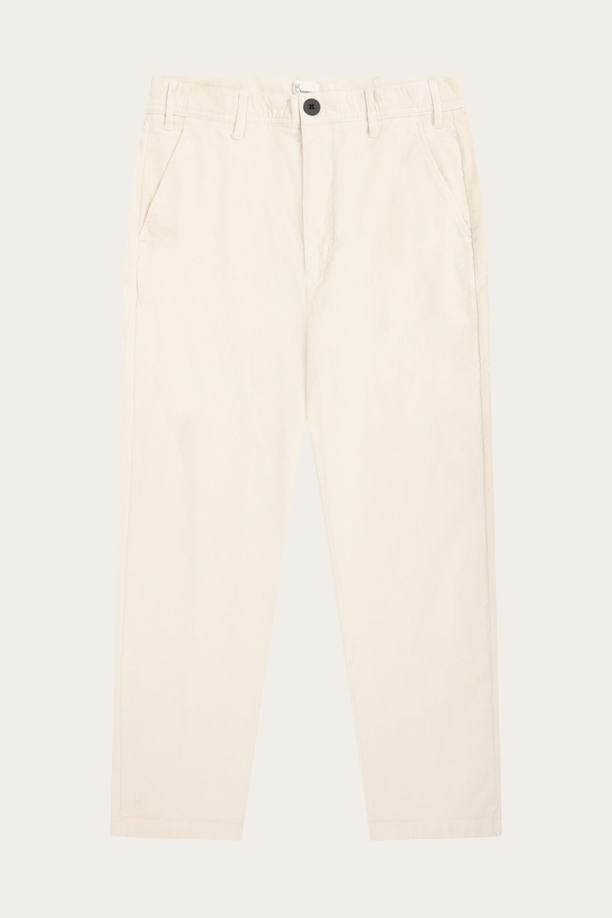 KnowledgeCotton Apparel Herren vegan Hose Corduroy Chuck Regular Egret WeiÃŸ