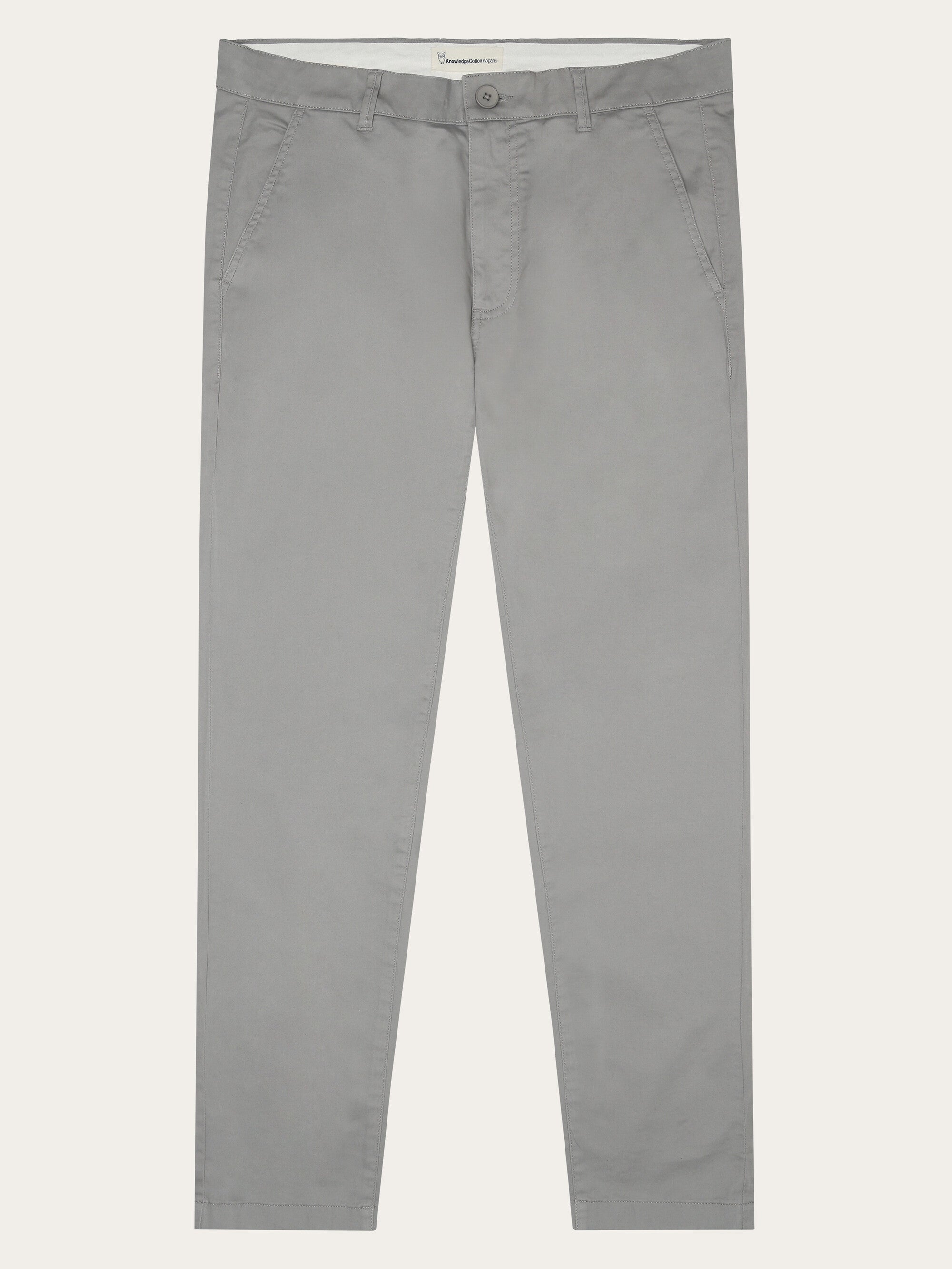 KnowledgeCotton Apparel men vegan Chino Pants Luca Slim Twill Alloy Grey