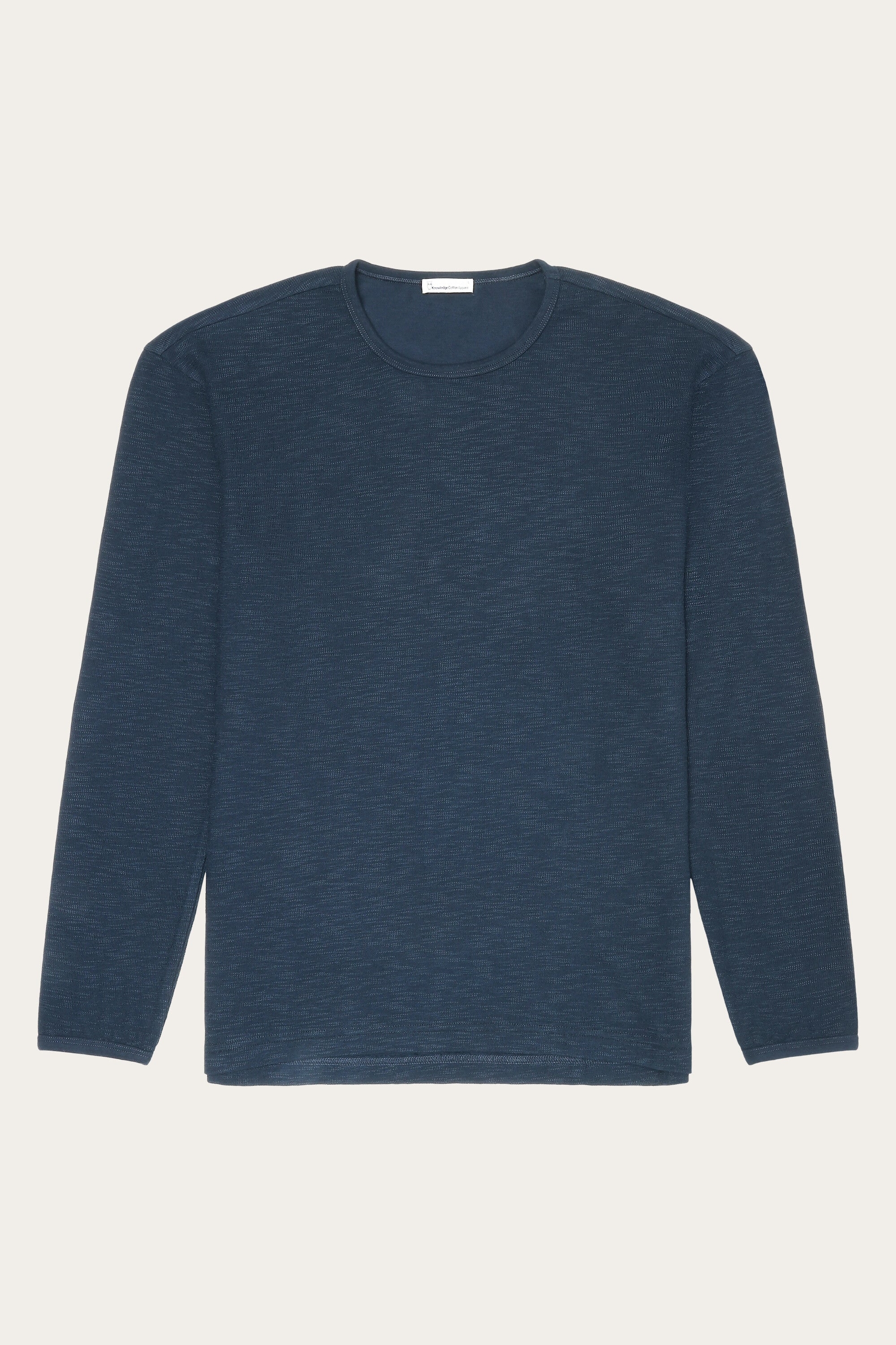 106894 - Herren vegan LangÃ¤rmliges Strukturiertes Slub Total Eclipse Navy