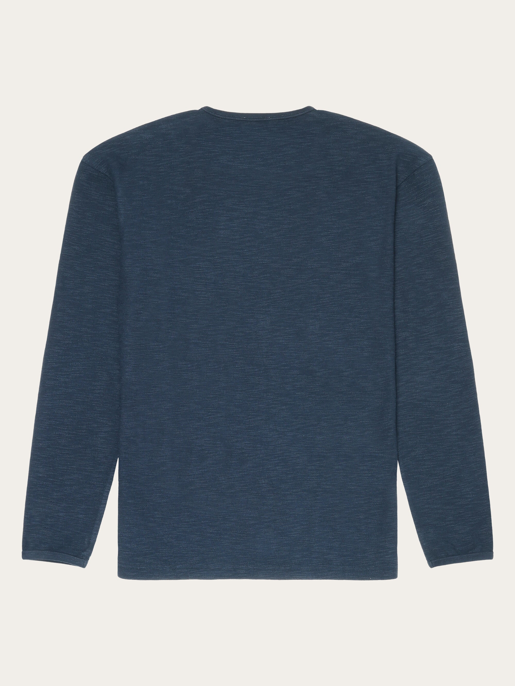 106894 - Herren vegan LangÃ¤rmliges Strukturiertes Slub Total Eclipse Navy