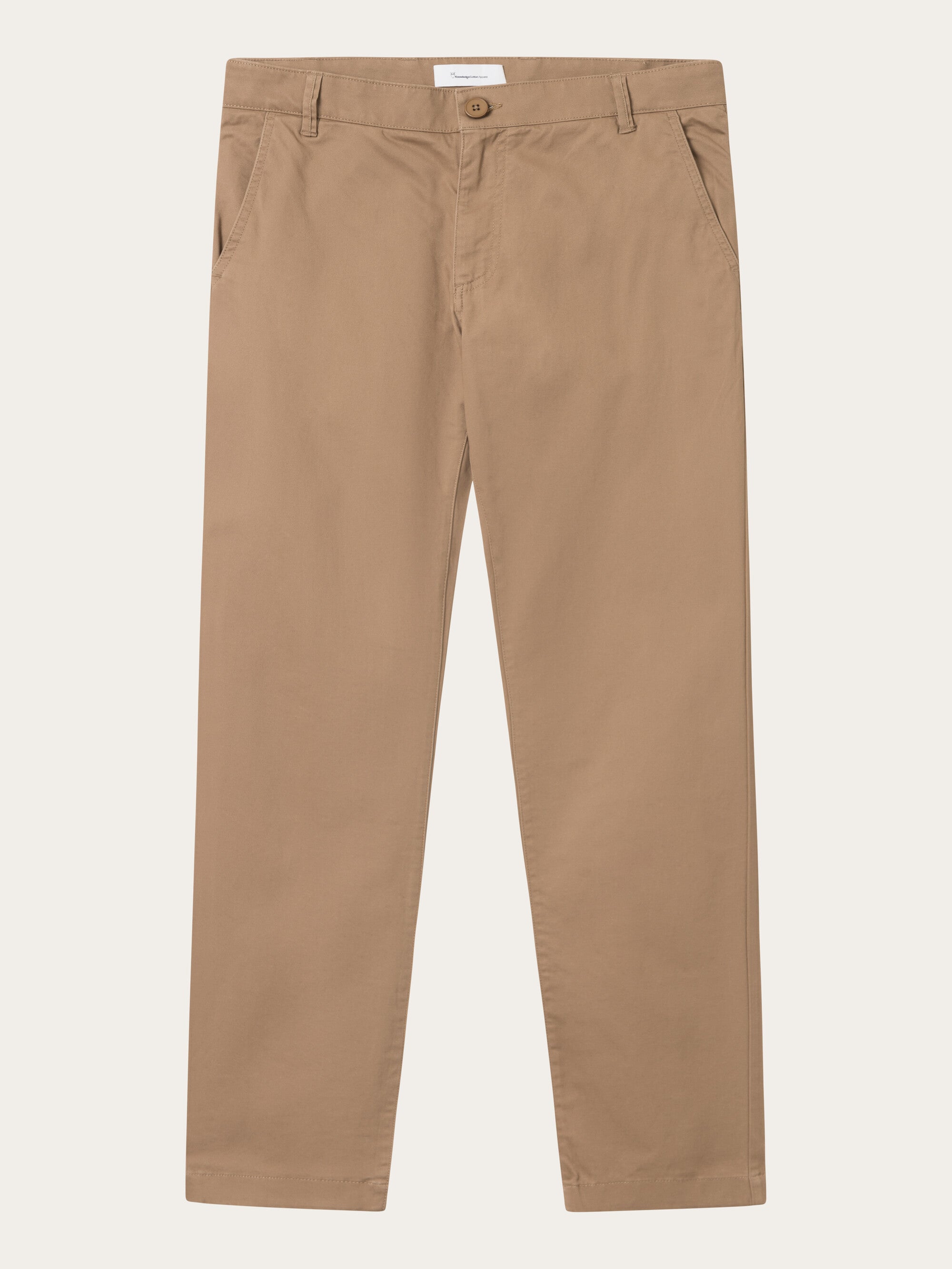 KnowledgeCotton Apparel Chino Pants Luca Slim Twill Tuffet Beige