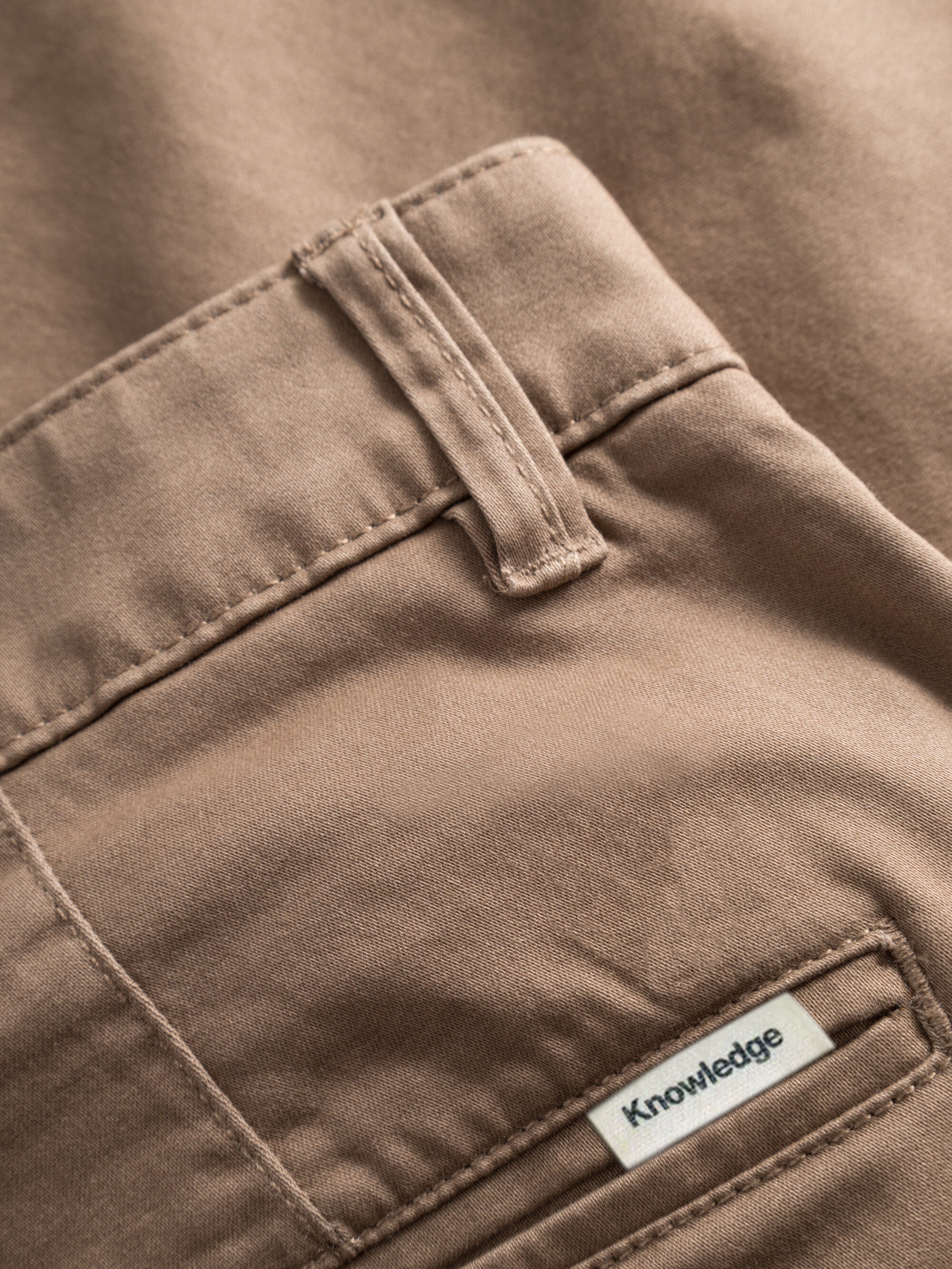 KnowledgeCotton Apparel Chino Pants Luca Slim Twill Tuffet Beige