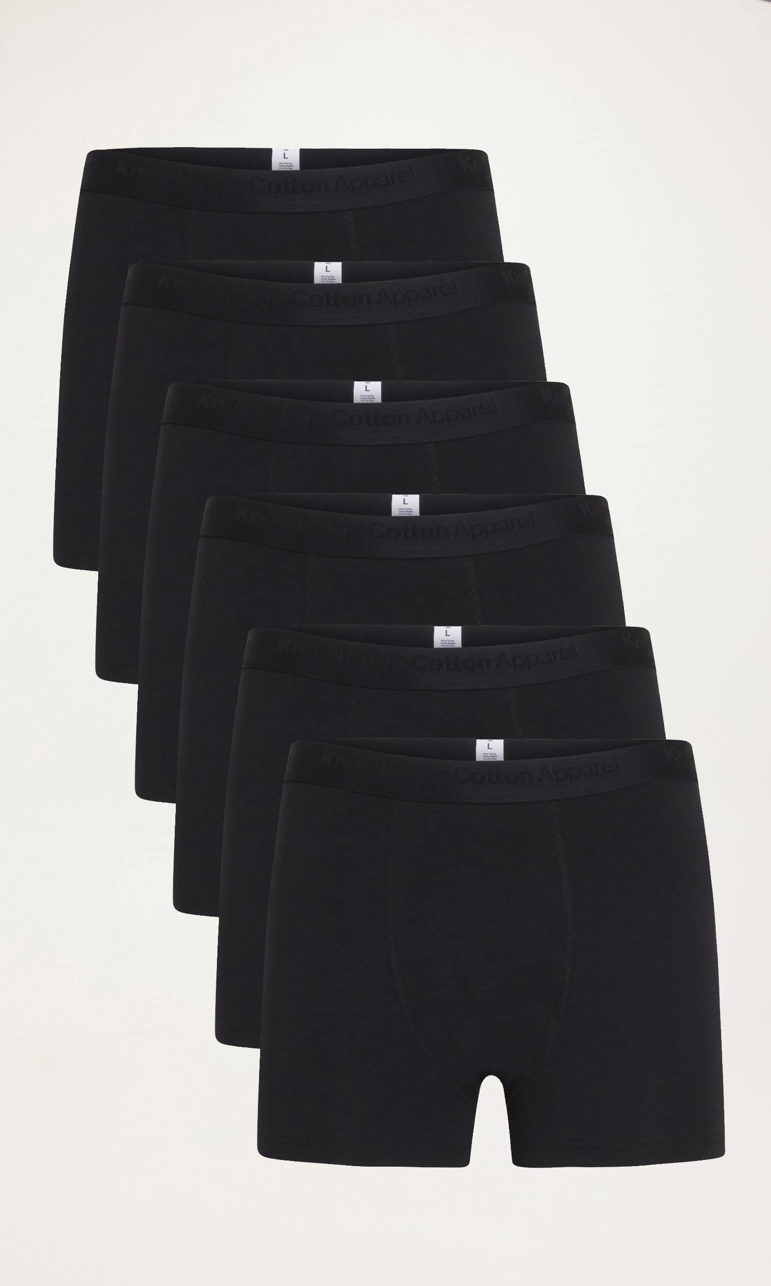 Image of KnowledgeCotton Apparel mannen vegan Multipack 6x Boxers Black Jet