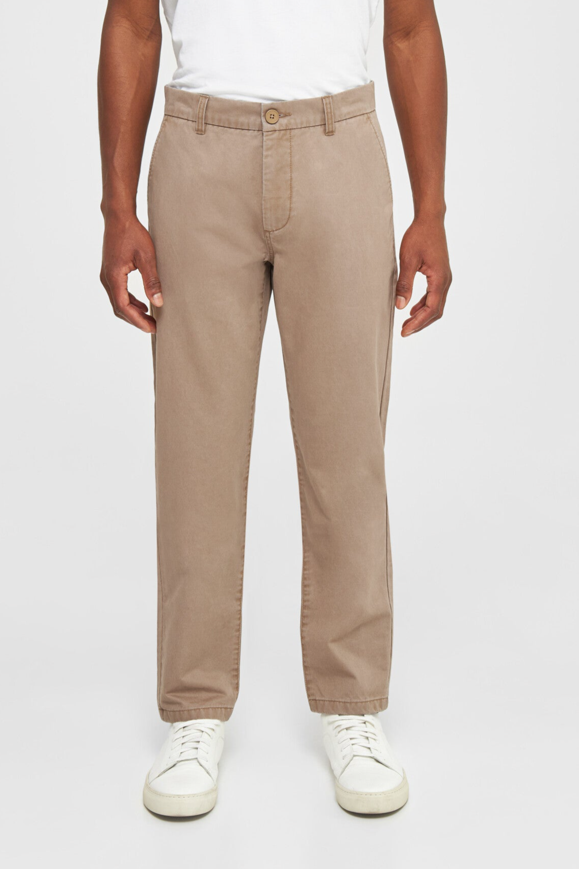 KnowledgeCotton Apparel Herren vegan Chino-Hose Chuck Regular Twill Tuffet Beige