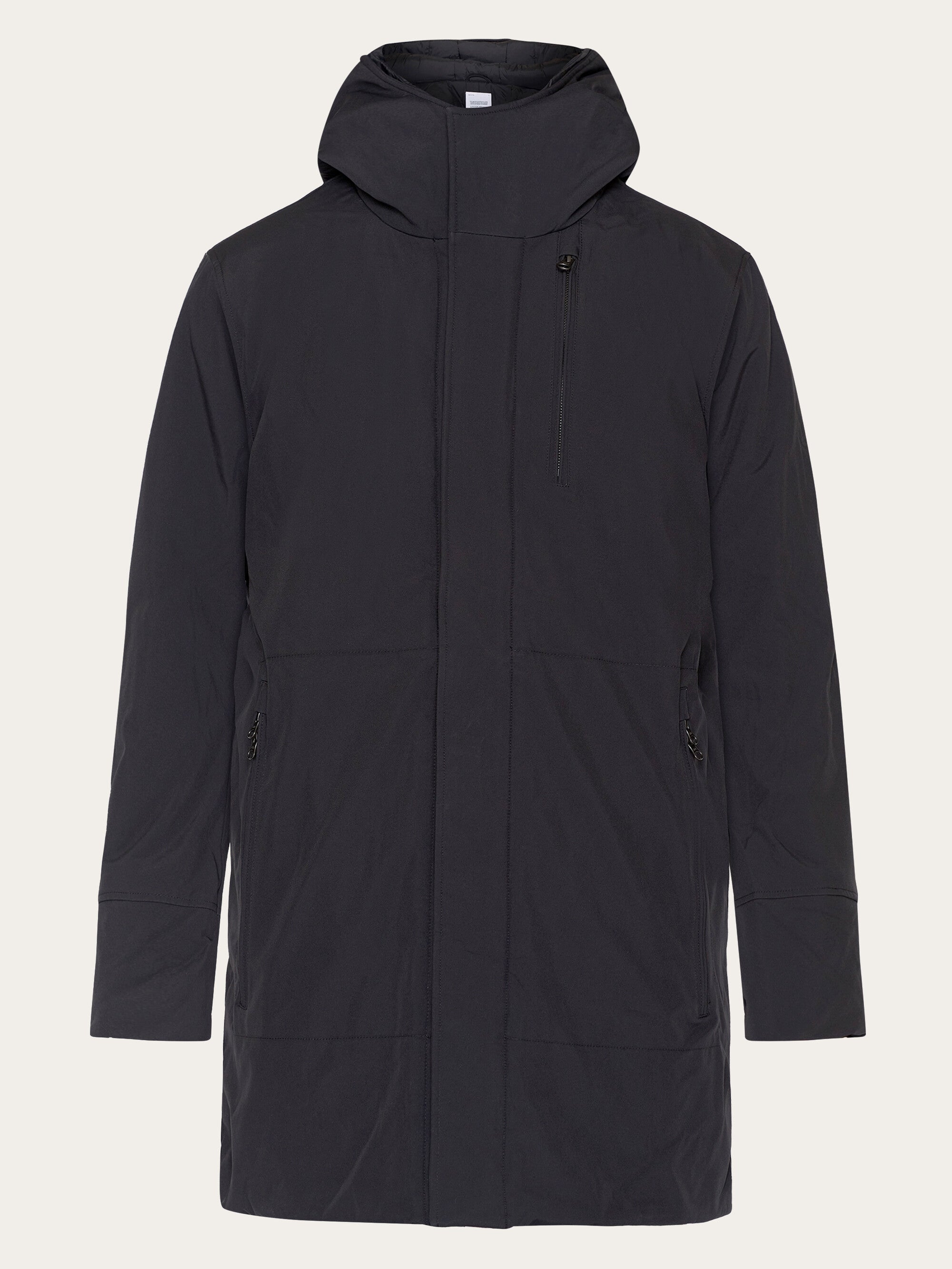 KnowledgeCotton Apparel men vegan Jacket Long Climate Shell Black Jet