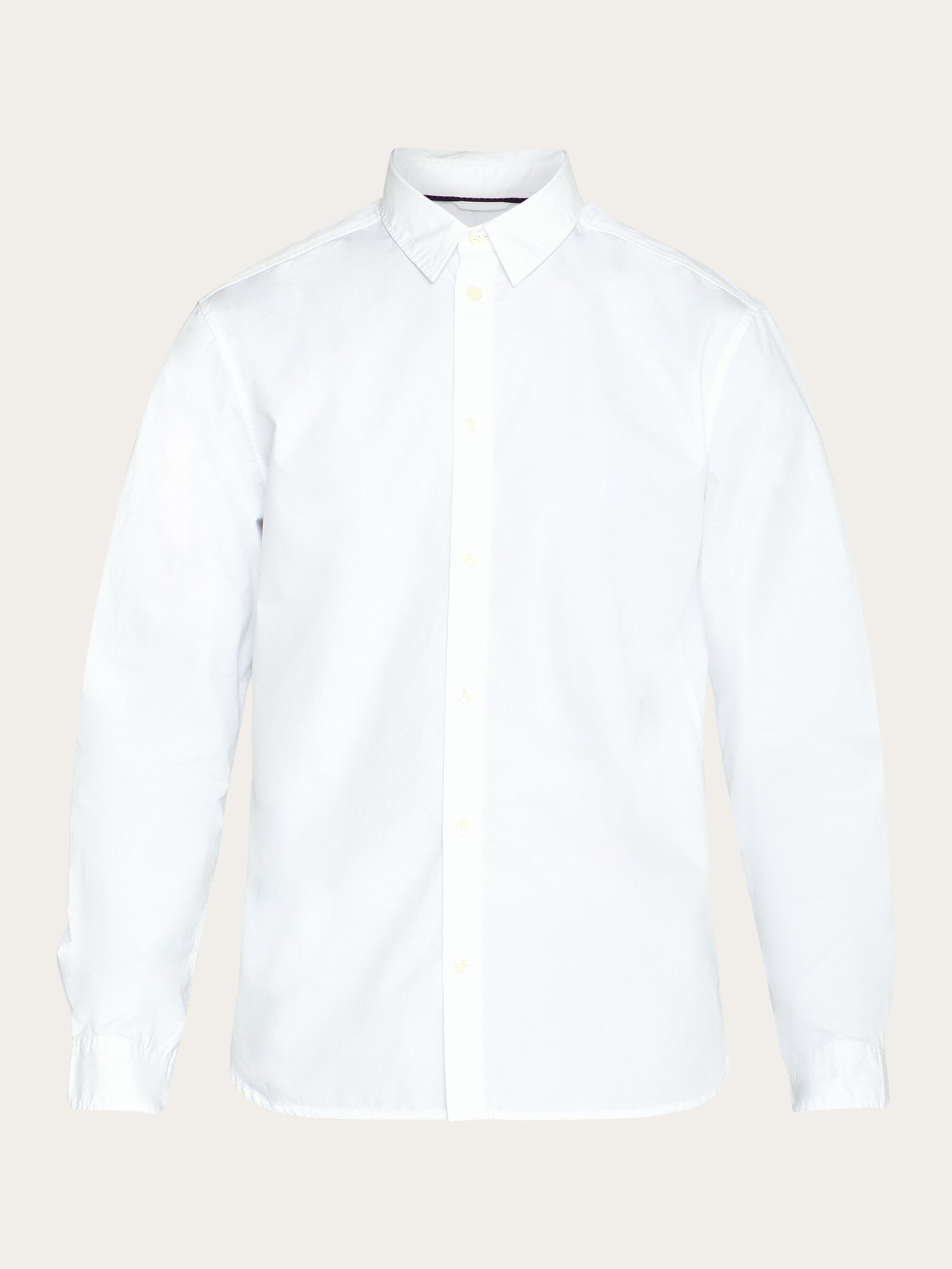 KnowledgeCotton Apparel men vegan Shirt Alf Regular Crispy Bright White